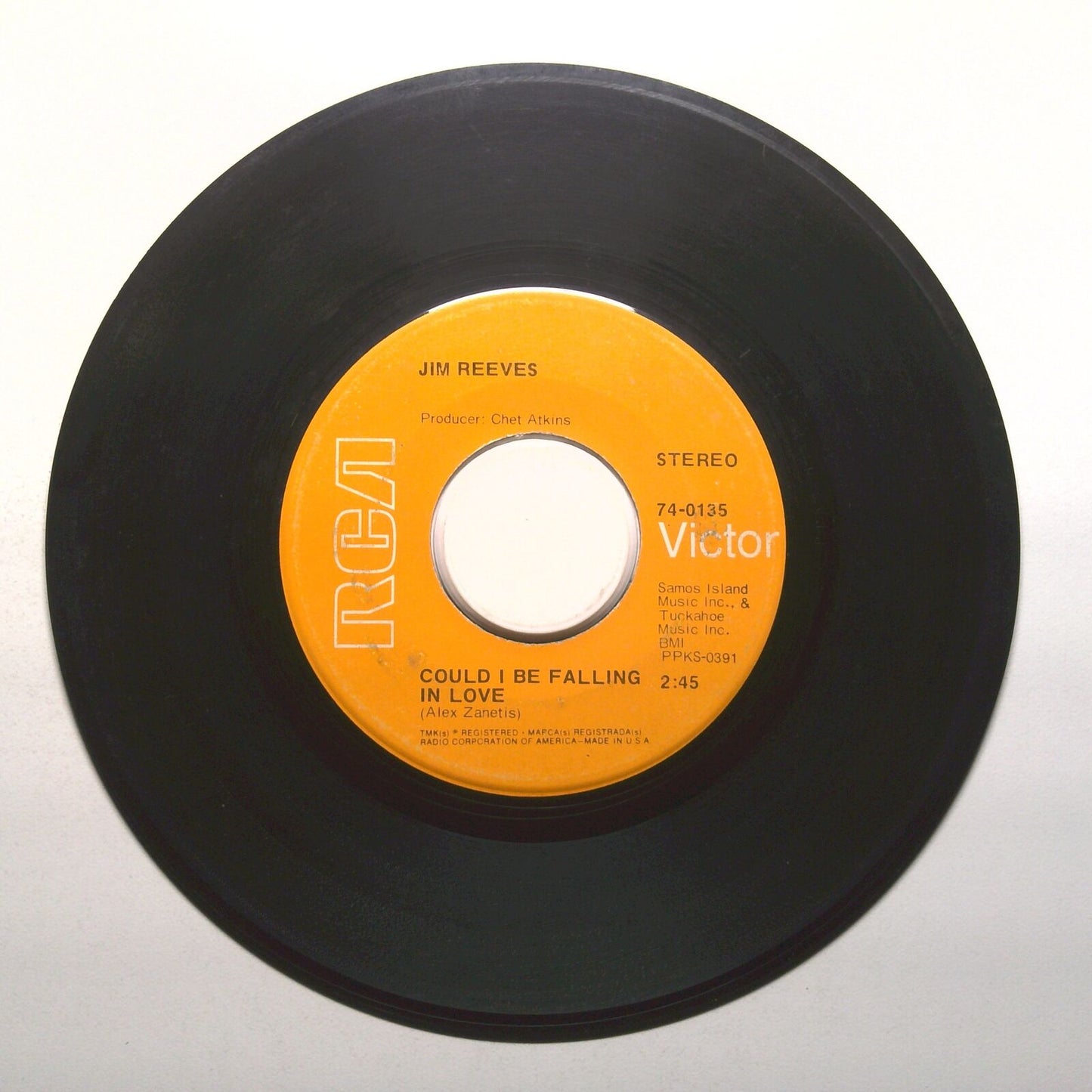 Jim Reeves - When Two Worlds Collide; Could I Be Falling in Love - 45 RPM 7"