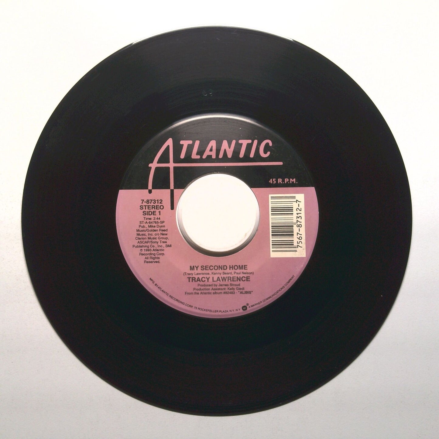 Tracy Lawrence - My Second Home; Crying Ain't Dying - Vinyl Record 45 RPM 7"