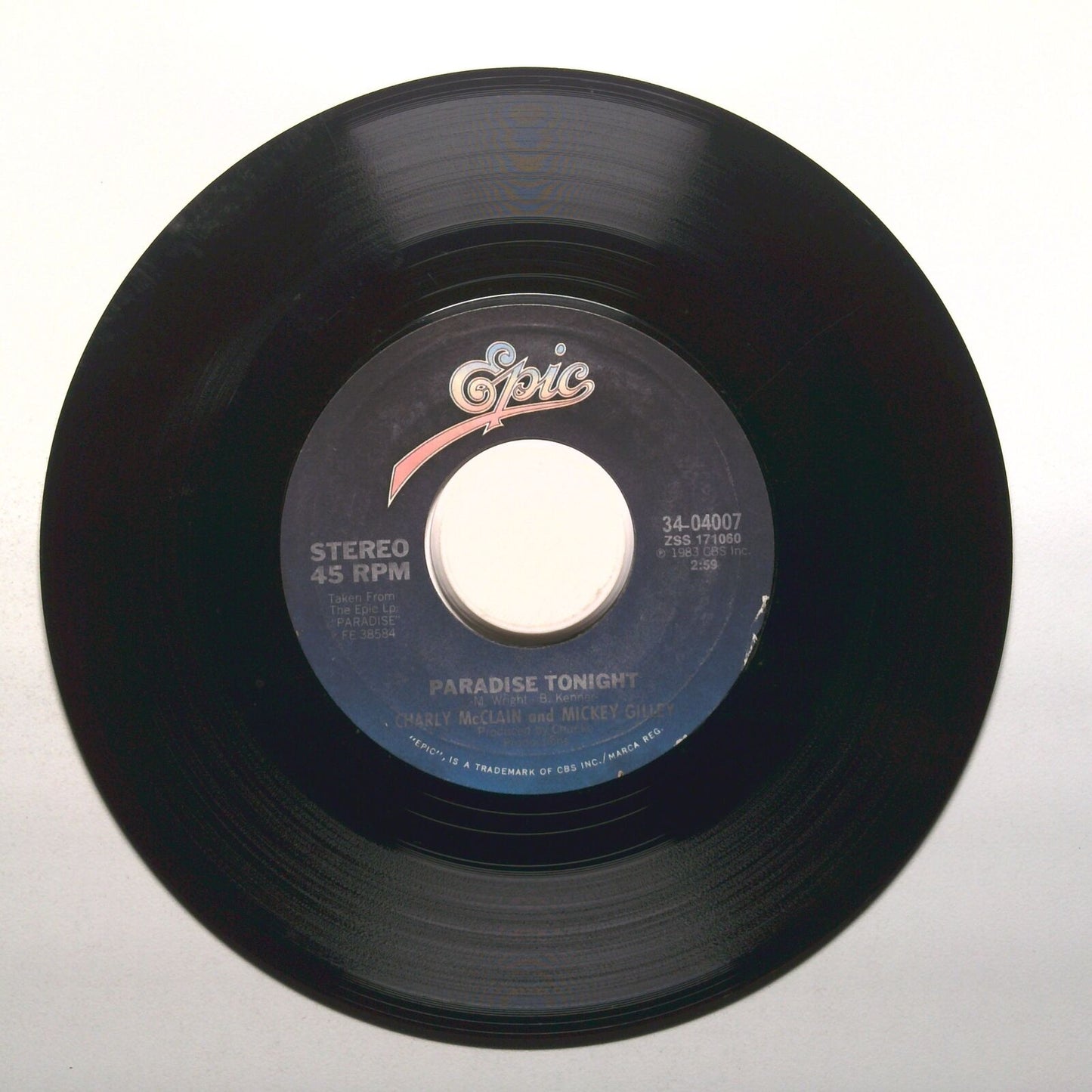Charly McClain; Mickey Gilley - The Four Seasons of Love; Paradise Tonight - 45