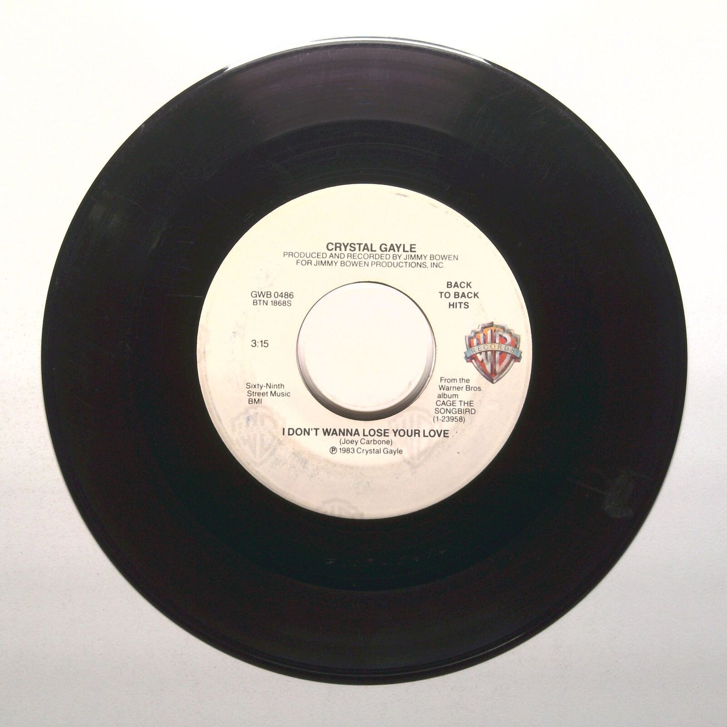 Crystal Gayle - The Sound of Goodbye; I Don't Wanna Lose Your Love - 45 RPM 7"