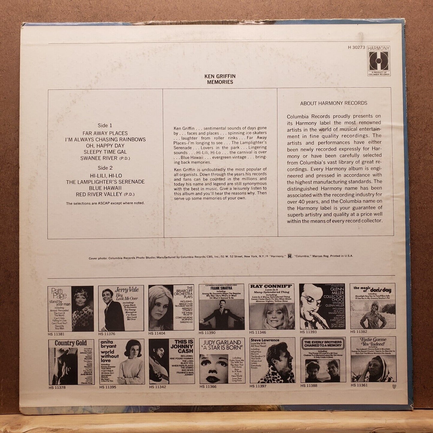 Ken Griffin - Memories - H 30273 - Vinyl Record LP