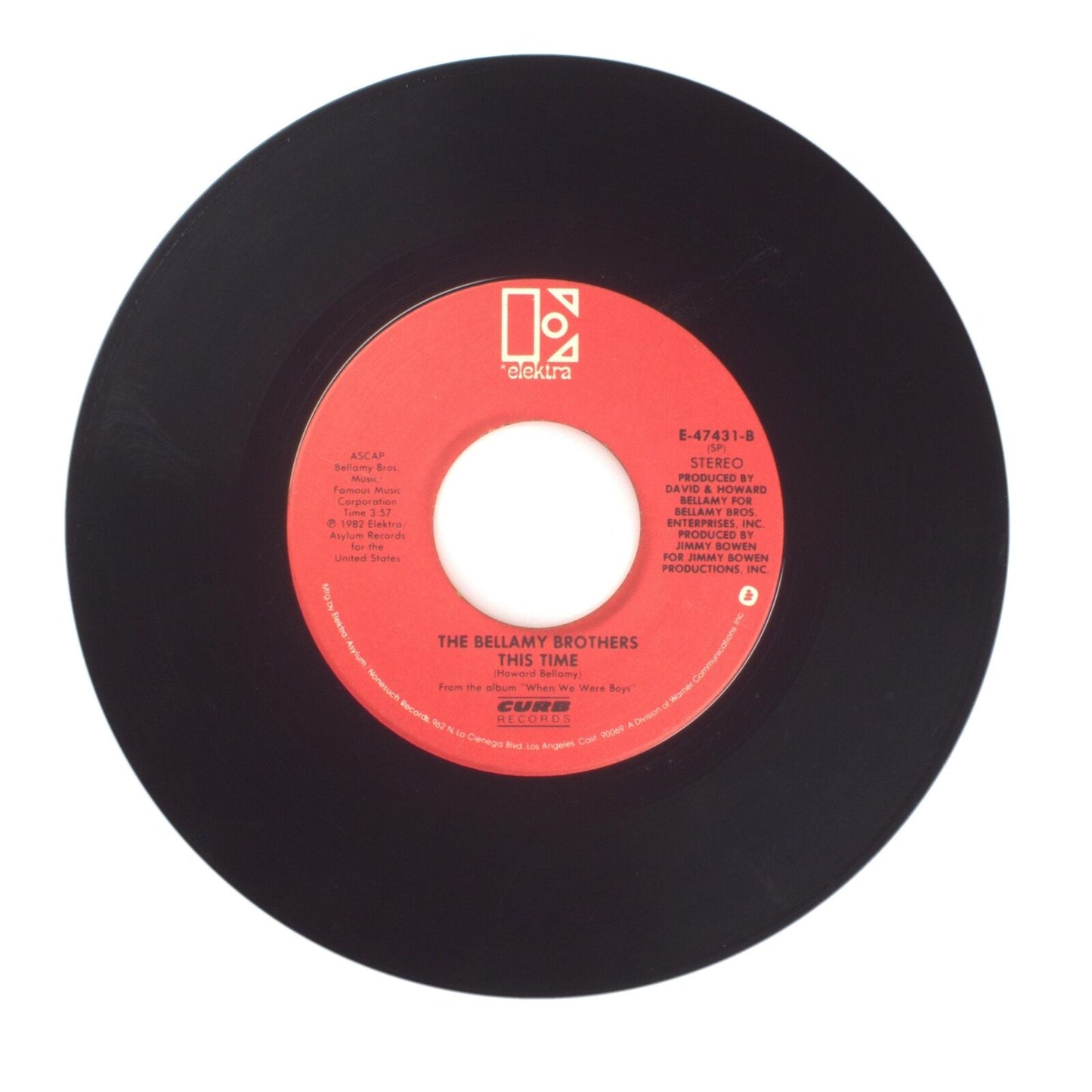The Bellamy Brothers - This Time; For All the Wrong Reasons - Vinyl 45 RPM 7"