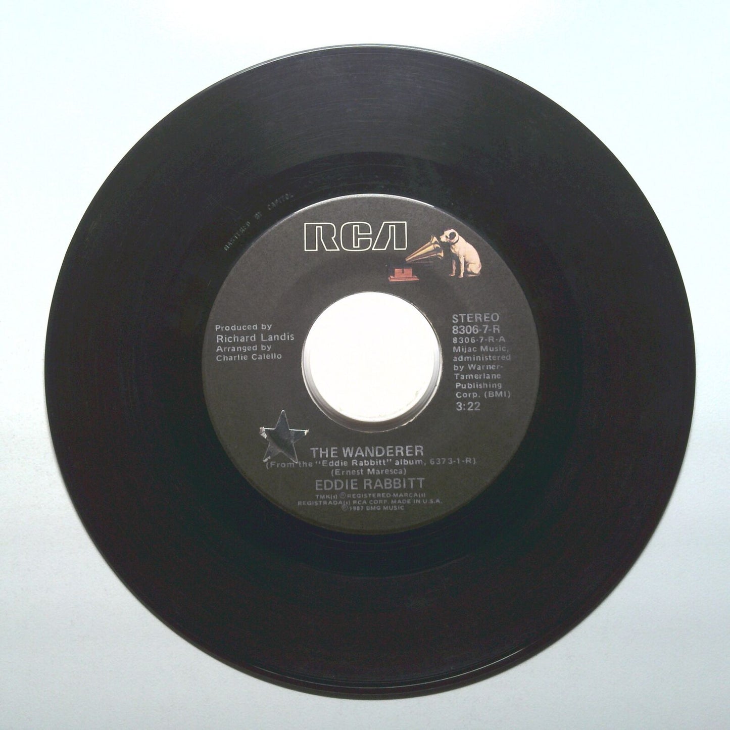 Eddie Rabbitt - Workin' Out; The Wanderer - Vinyl 45 RPM 7"