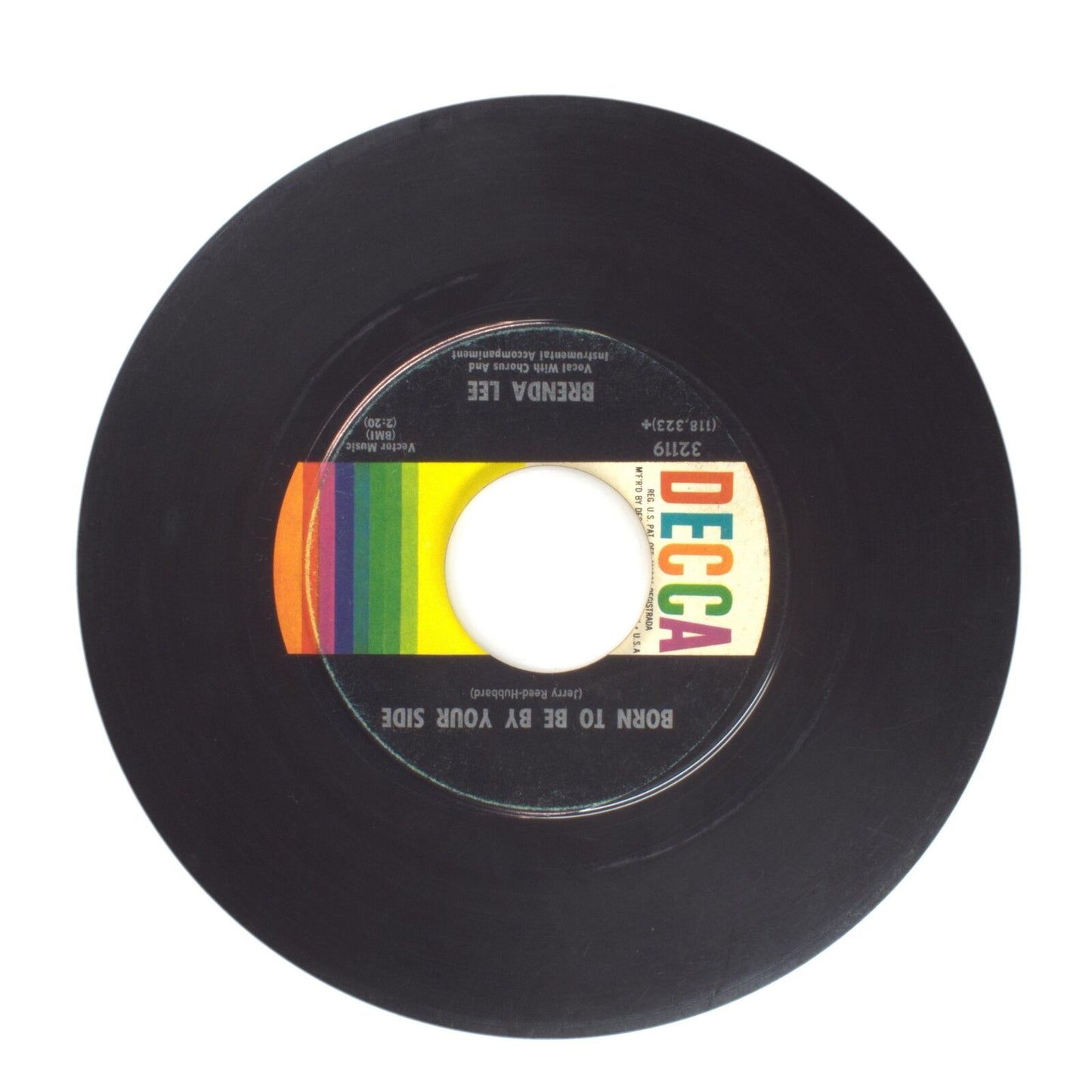 Brenda Lee - Take Me; Born to Be By Your Side - Vinyl Record 45 RPM 7"