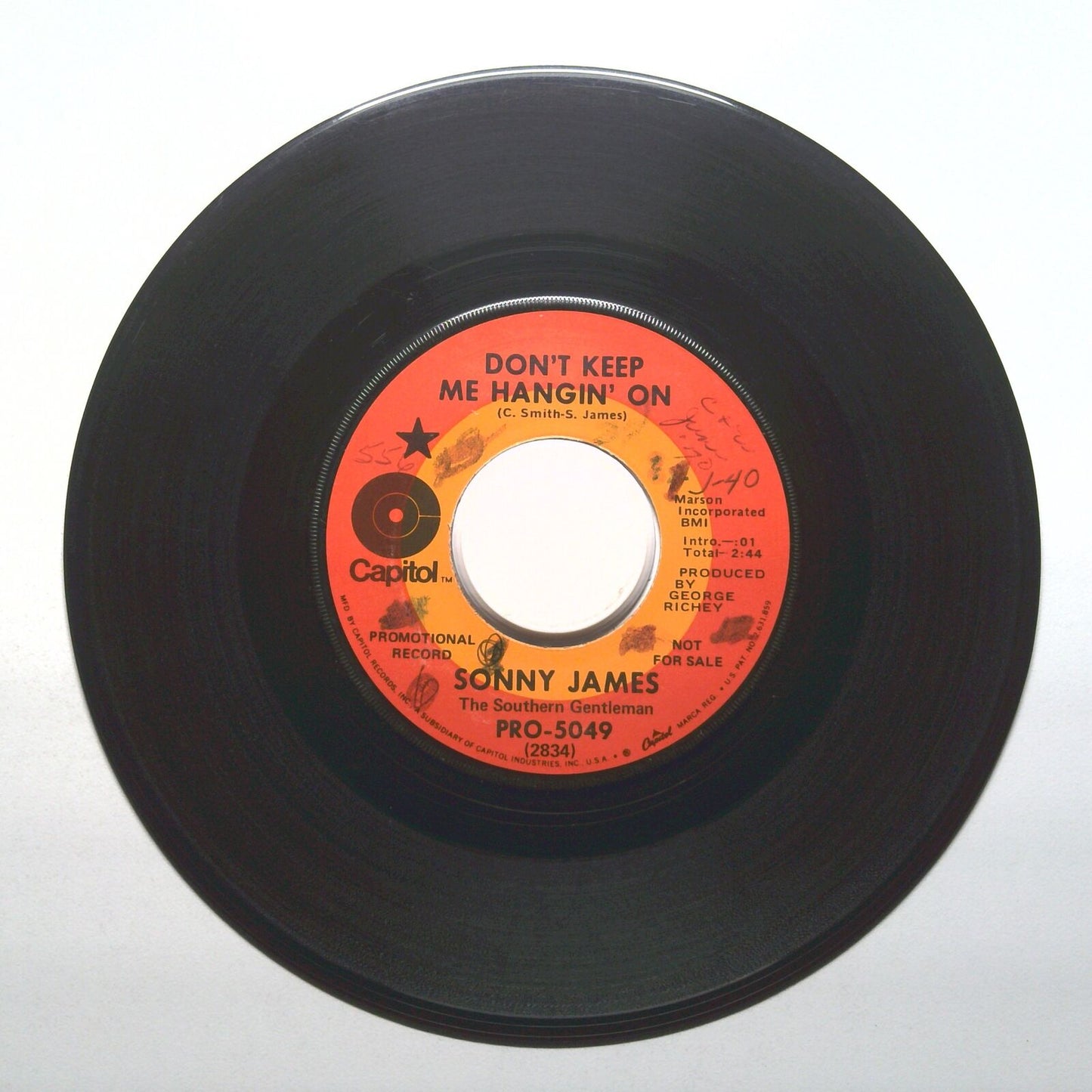 Sonny James - Woodbine Valley; Don't Keep Me Hangin' On - Vinyl 45 PRM 7"