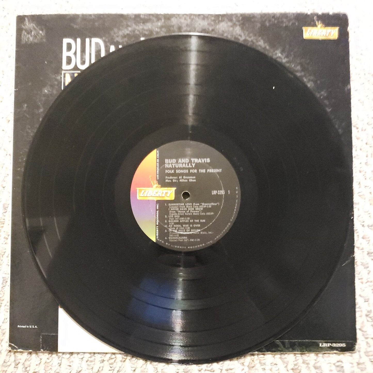 Bud And Travis- Naturally- Fold Songs For The Present- LRP-3295 Record Vinyl LP