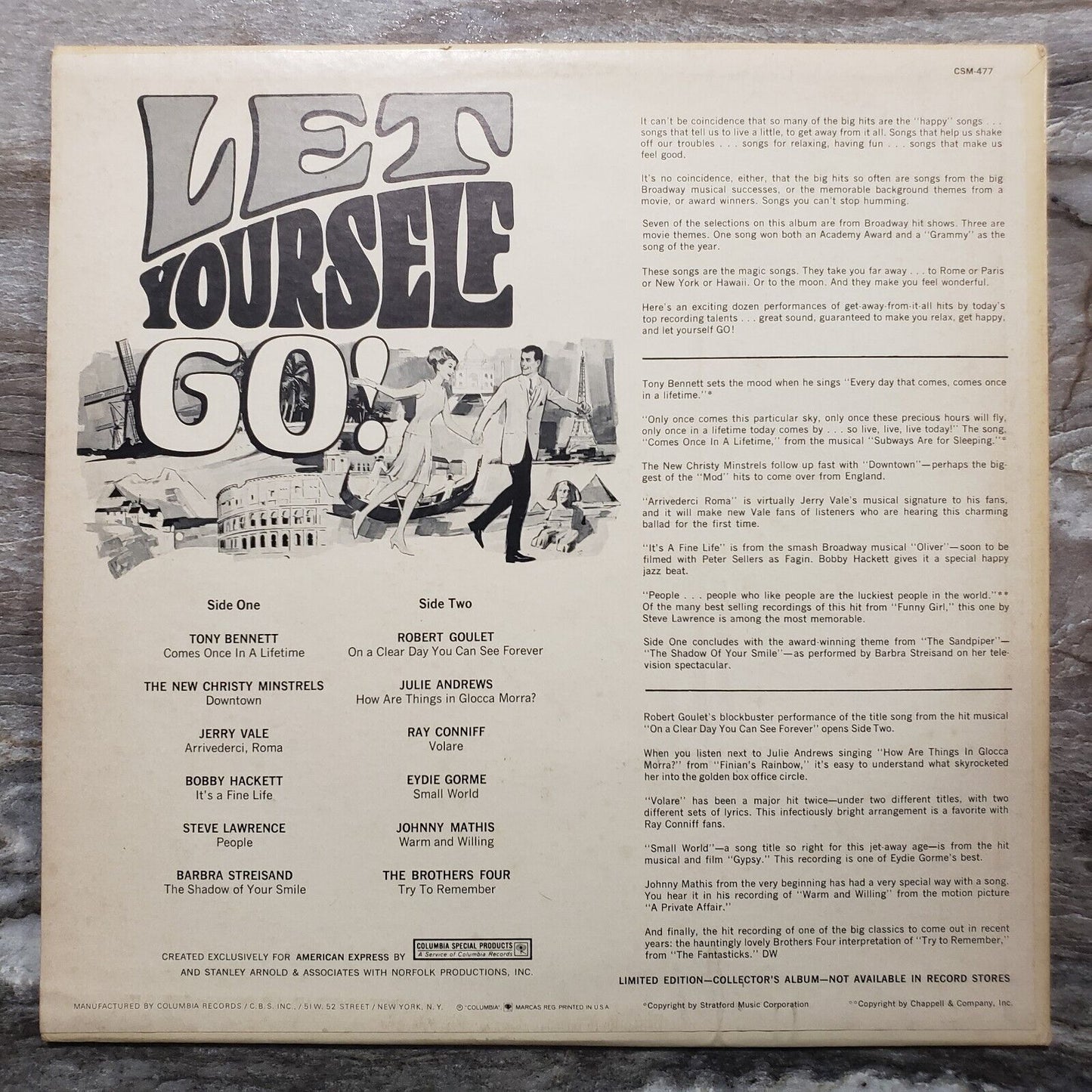 American Express - Let Ypurself Go! - CSM 477 Vinyl Record LP