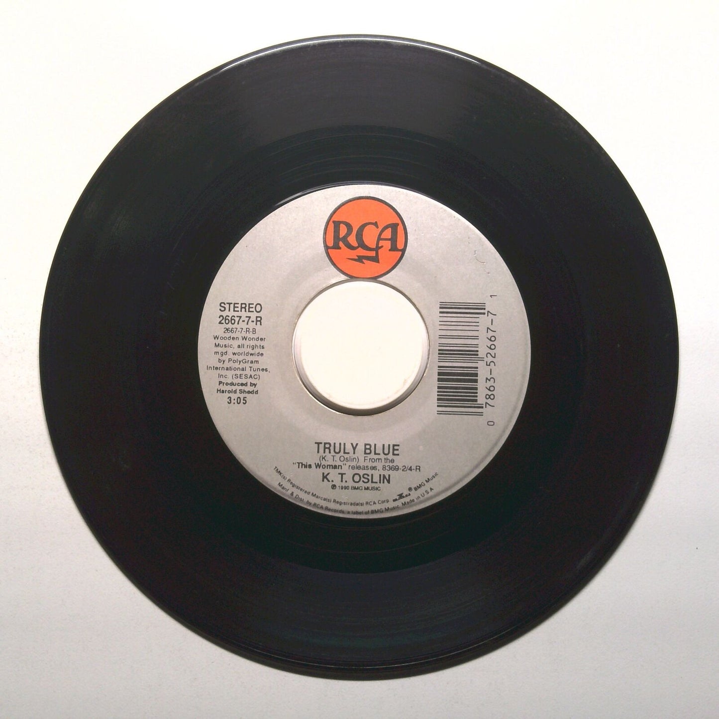 K. T. Oslin - Truly Blue; Come Next Monday - Vinyl Record 45 RPM 7"