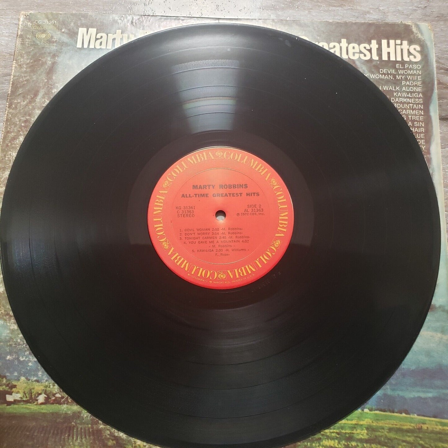 Marty Robbins - All-time Greatest Hits - 2 Disk Set! KG 31361 Vinyl Record LP