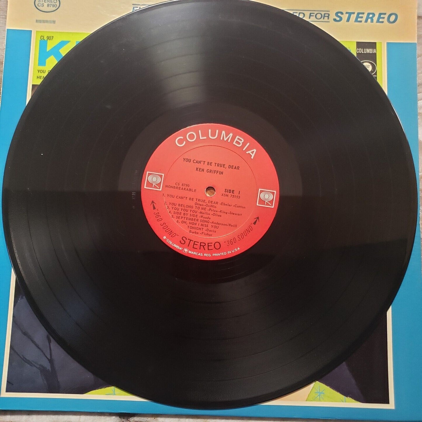 Ken Griffin - You Can't Be True, Dear - CS 8790 Vinyl Record LP