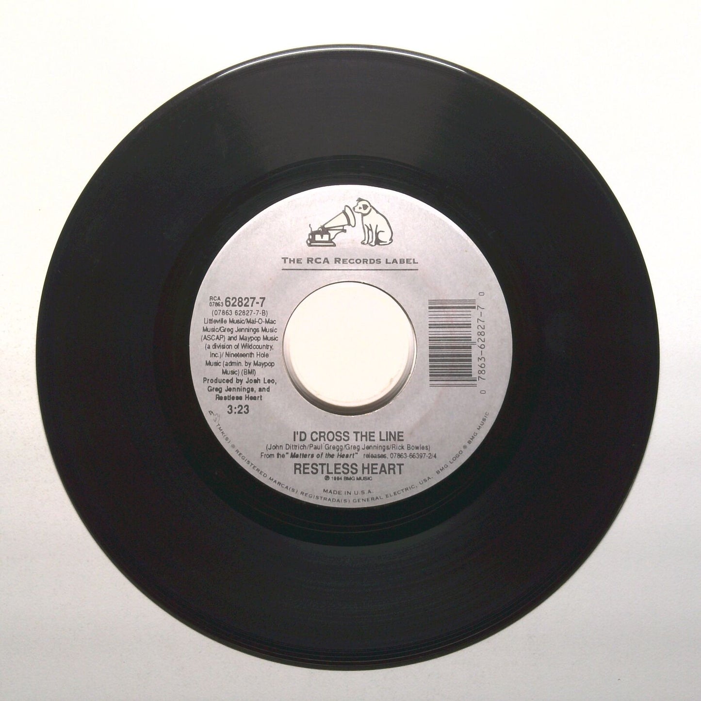 Restless Heart - Baby Needs New Shoes; I'd Cross The Line - Vinyl 45 RPM 7"