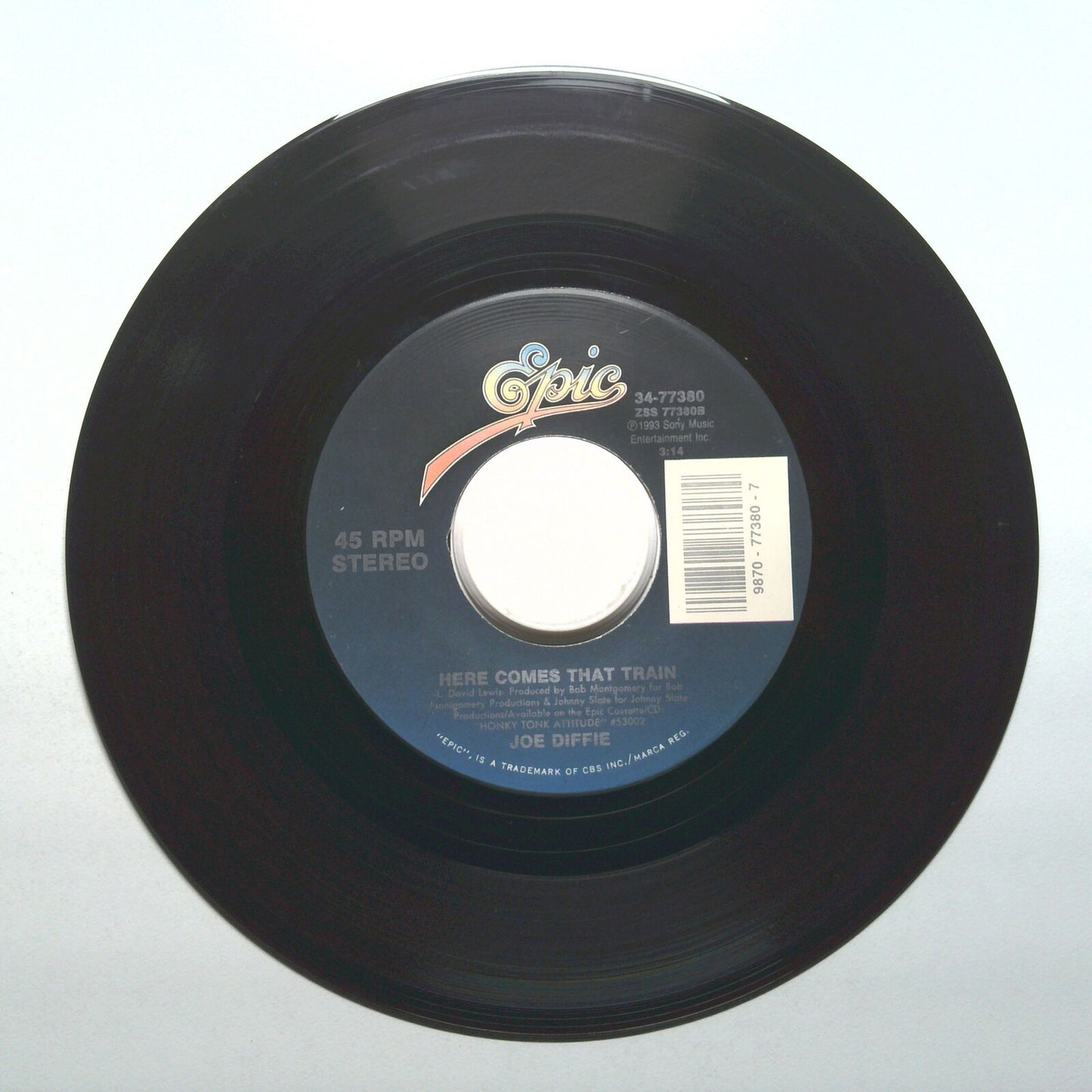 Joe Diffie - Here Comes That Train; In My Own Backyard - Vinyl 45 RPM 7"