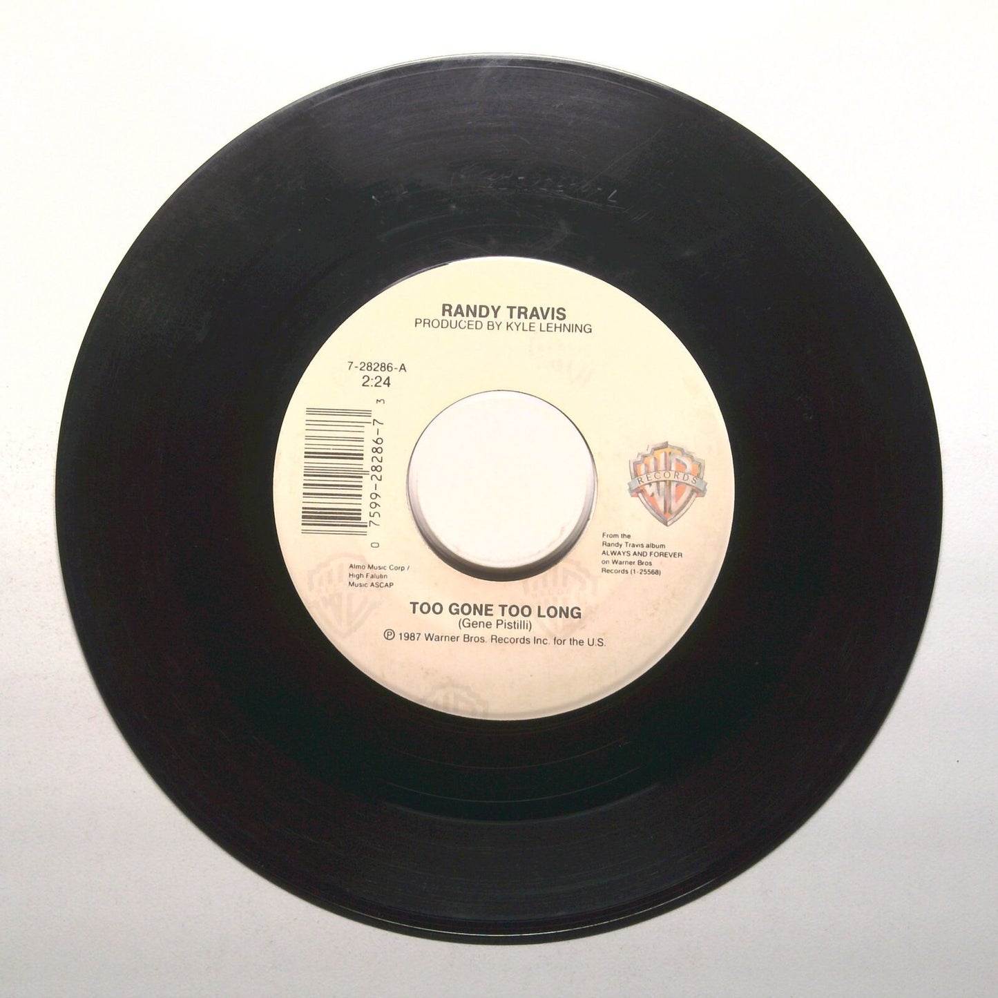 Randy Travis - My House; Too Gone Too Long - Vinyl Record 45 RPM 7"