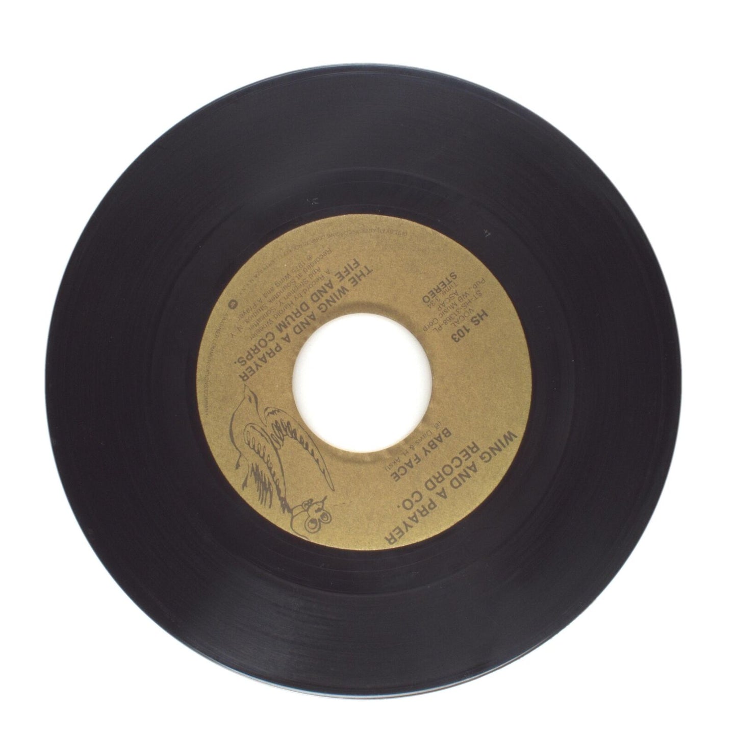 The Wing and a Prayer Fife and Drum Corps - Baby Face - Vinyl Record 45 RPM 7"