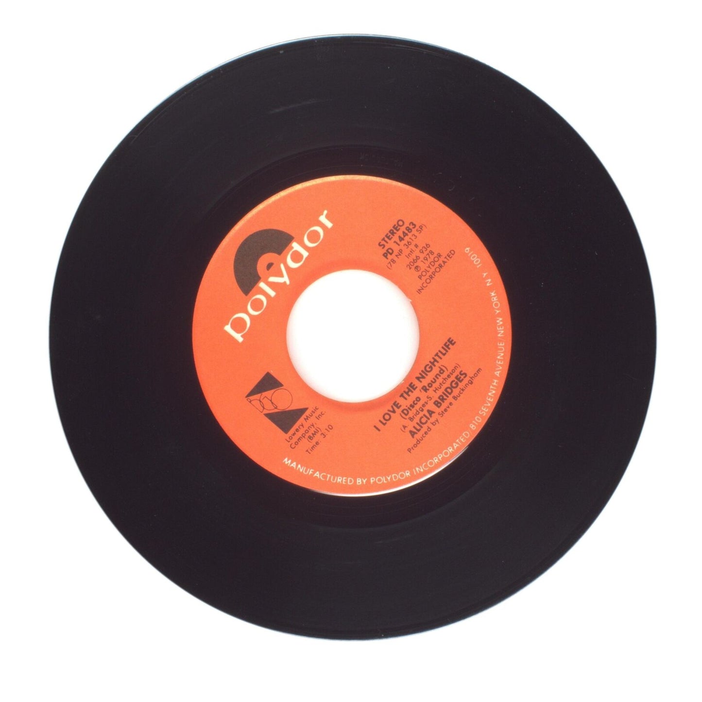 Alicia Bridges - Self Applause; I Love the Nightlife - Vinyl Record 45 RPM 7"