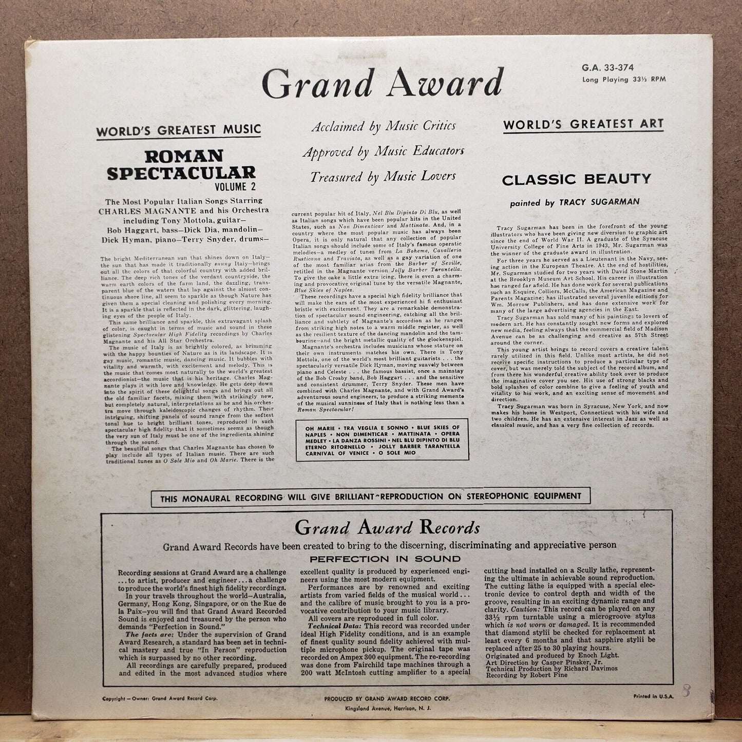 Grand Award - Romat Spectacular Vol. II - G.A. 33-374 - Vinyl Record LP