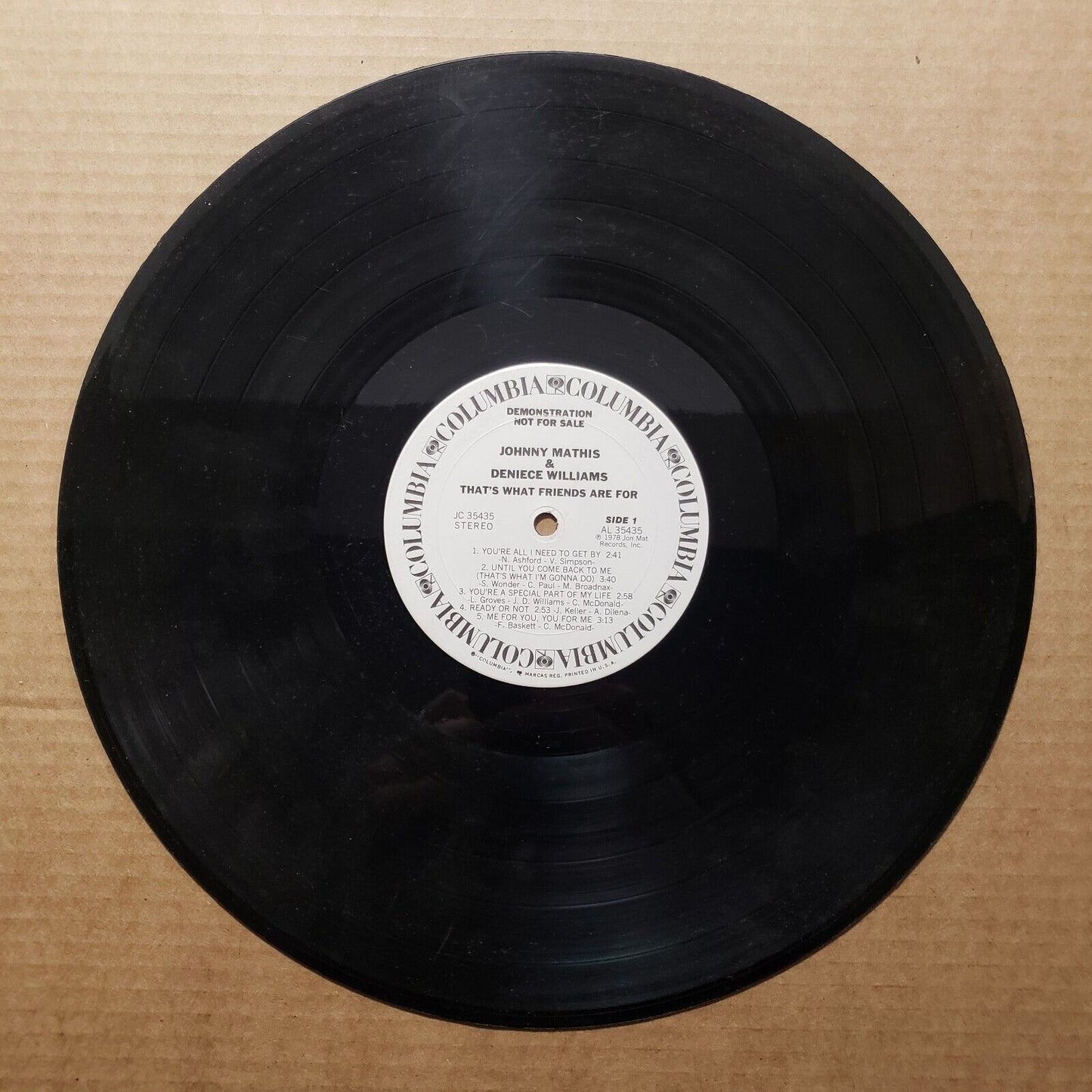 Johnny Mathis & Deniece Williams - That's What Friends Are For - Demo NFS
