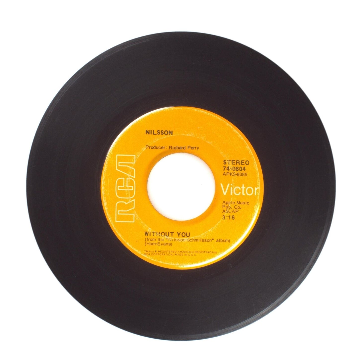 Nilsson - Gotta Get Up; Without You - Vinyl Record 45 RPM 7"