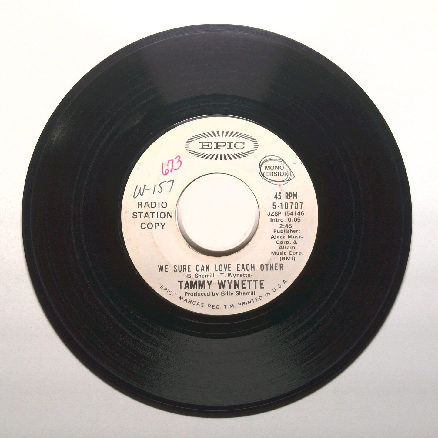 Tammy Whnette - We Sure Can Love Each Other - Vinyl Record 45 RPM 7"