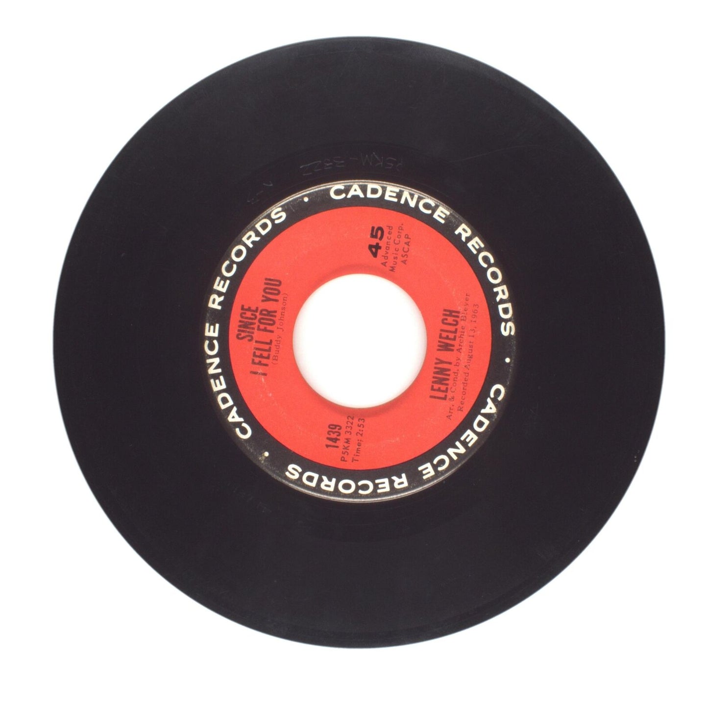 Lenny Welch - Are You Sincere; Since I Fell For You - Vinyl Record 45 RPM 7"