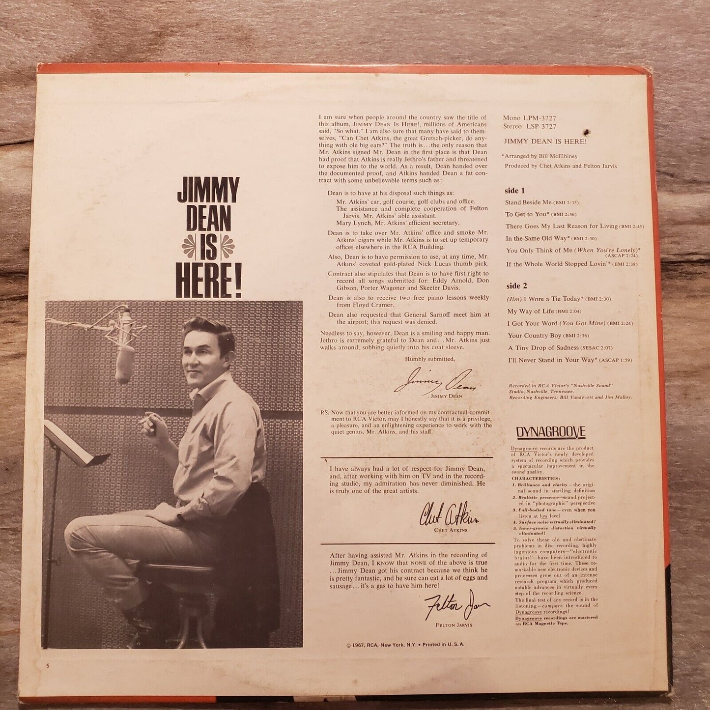 Jimmy Dean Is Here! - LPM 3727 Vinyl Record LP