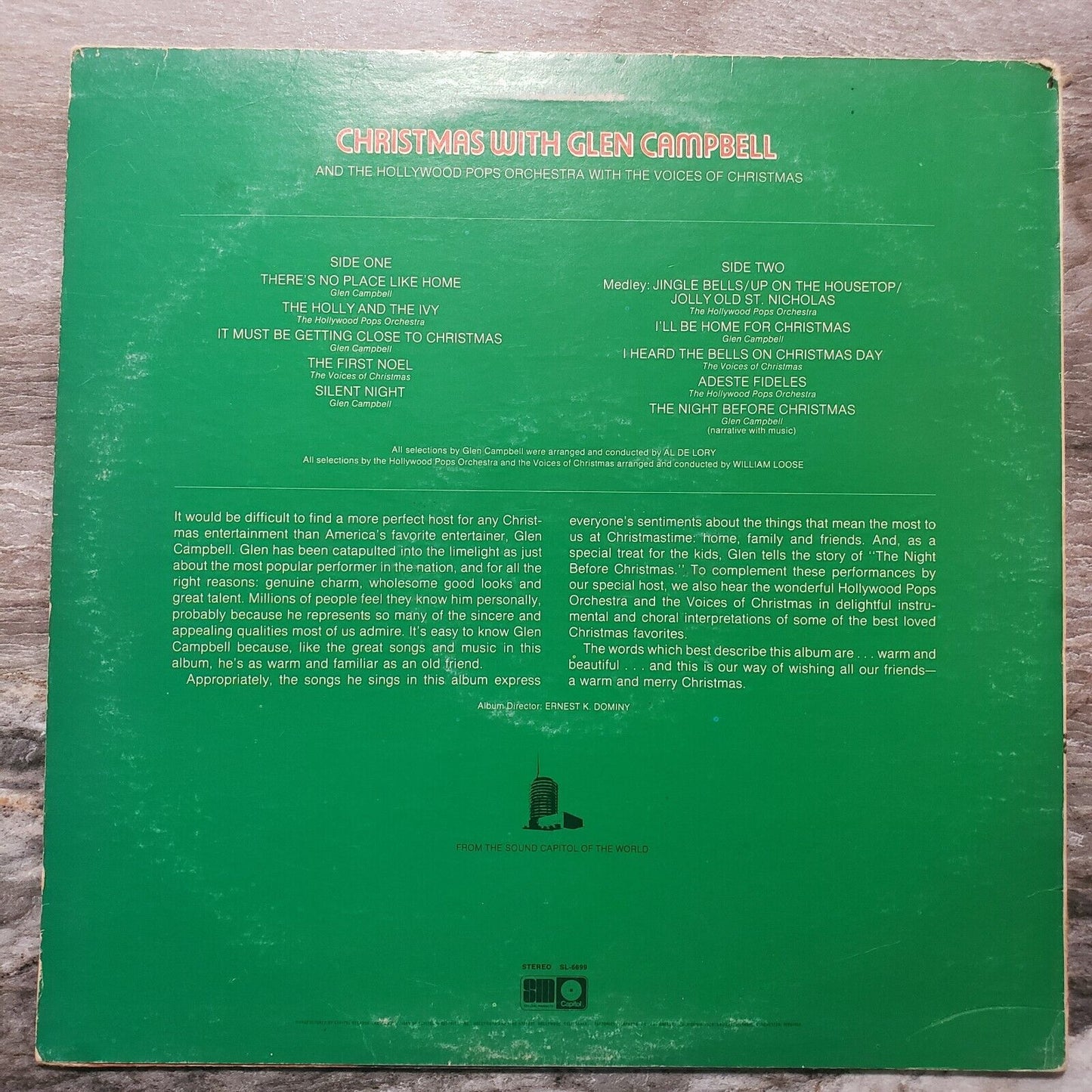 Christmas With Glen Campbell - SL-6699 Vinyl Record LP