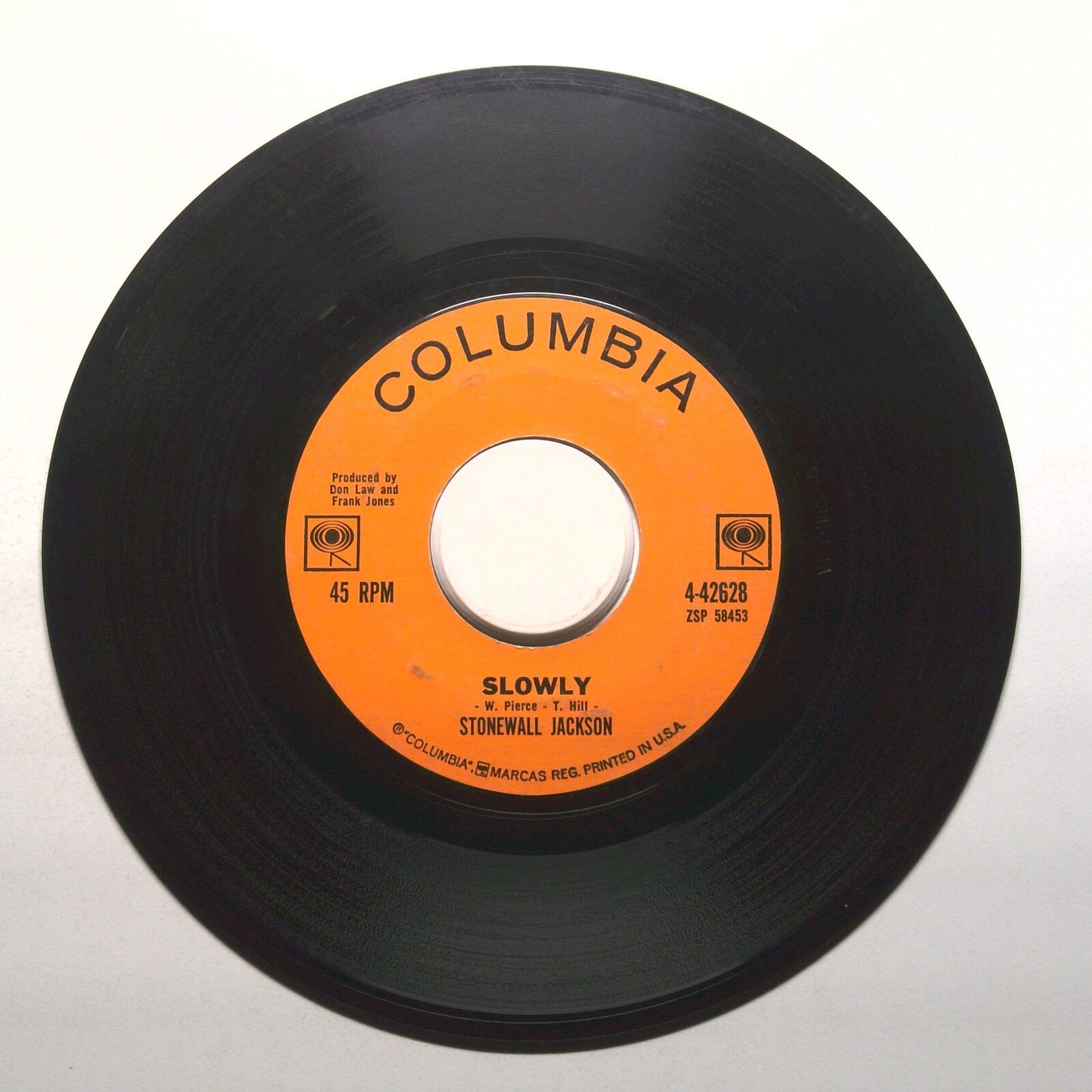 Stonewall Jackson - Can't Hang Up the Phone; Slowly - Vinyl Record 45 RPM 7"