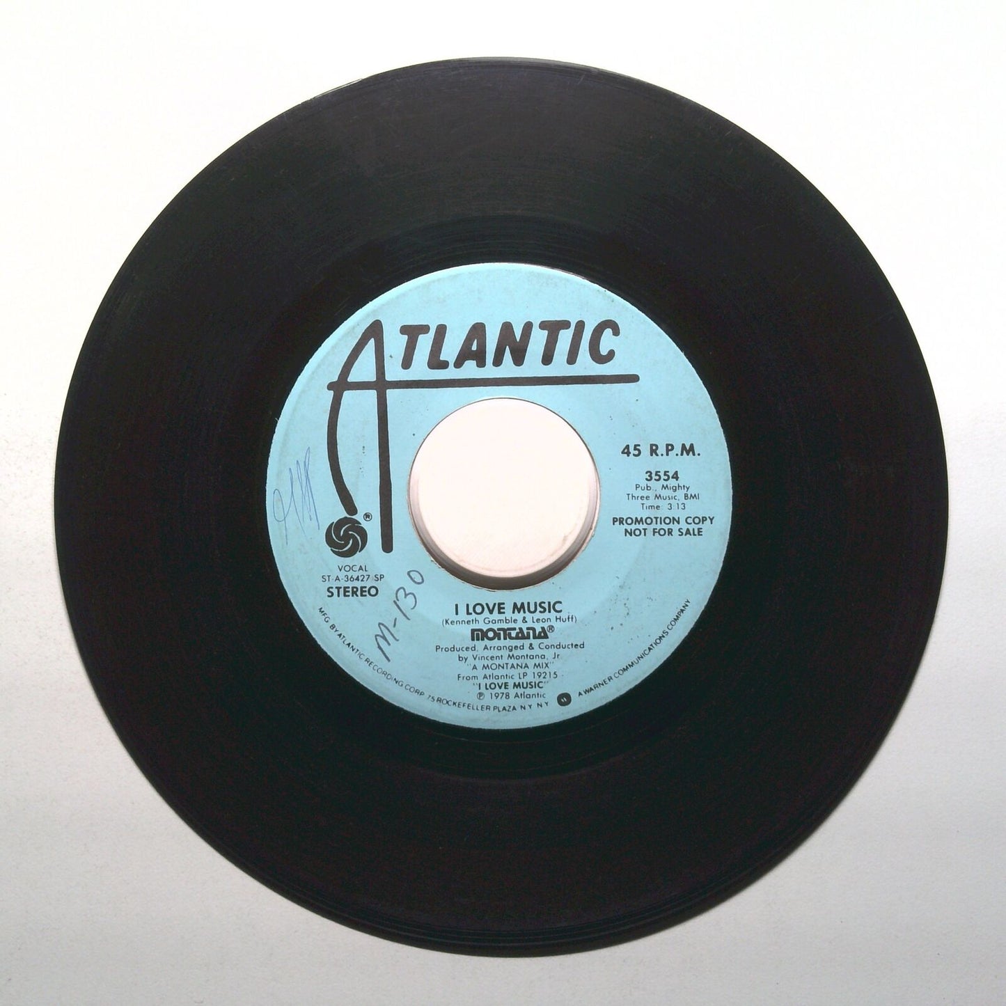 Montana - I Love Music - Promo Vinyl 45 RPM 7"