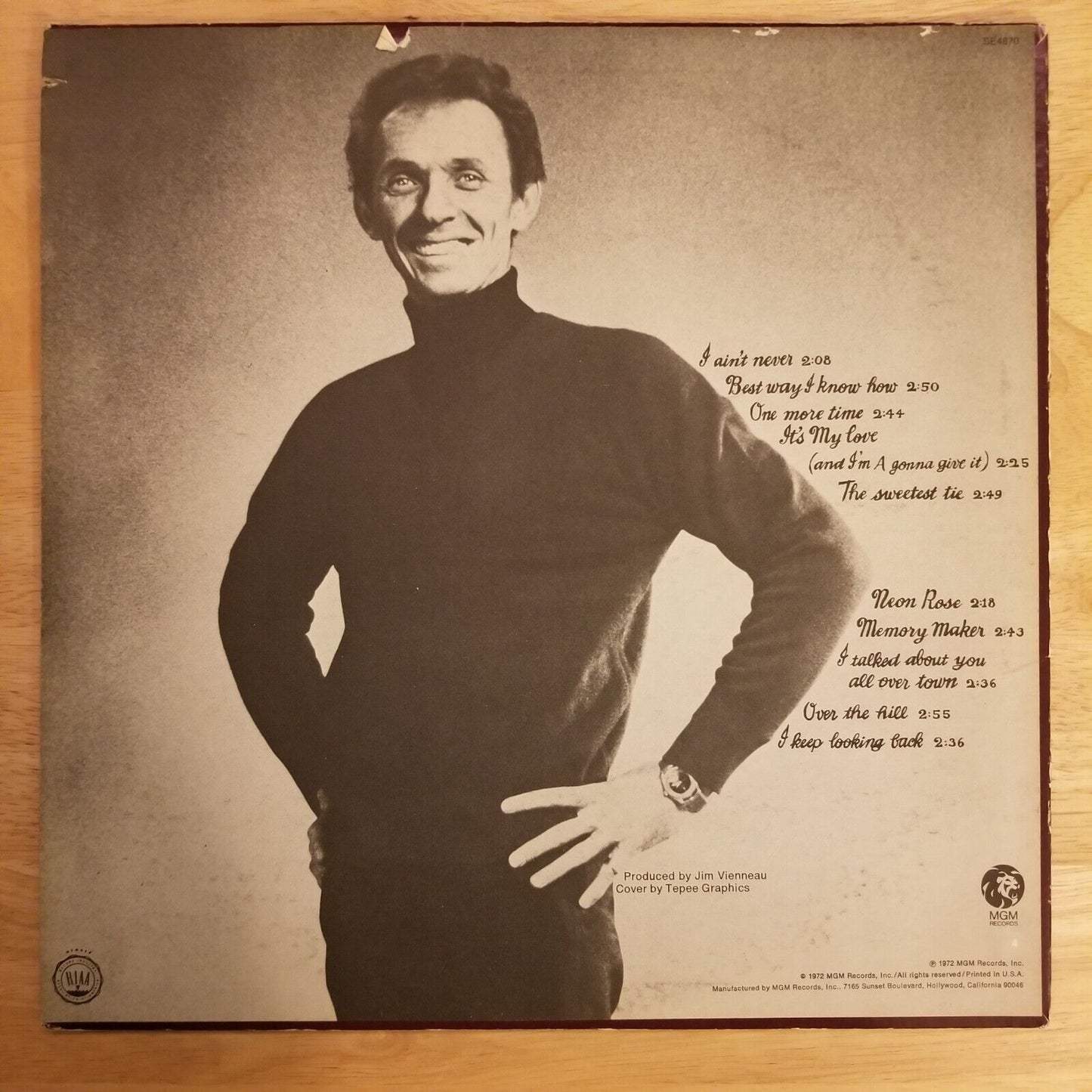 Mel Tillis and the Statesiders - "I Ain't Never" - SE-4807 Vinyl Record LP