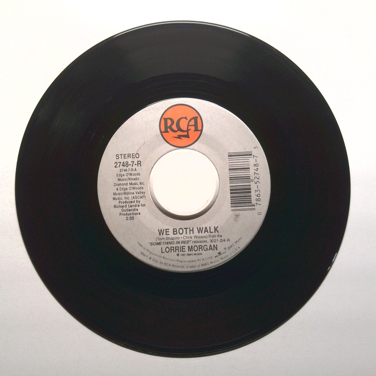 Lorrie Morgan - Faithfully; We Both Walk - Vinyl Record 45 RPM 7"
