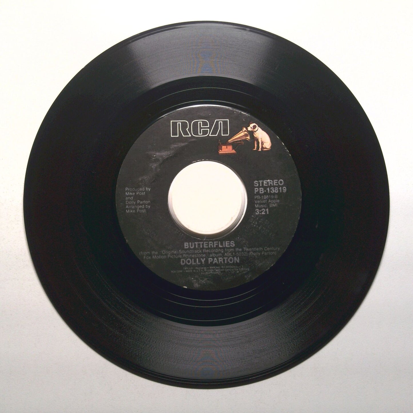 Dolly Parton - Butterflies; Tennessee Homesick Blues - Vinyl Record 45 RPM 7"