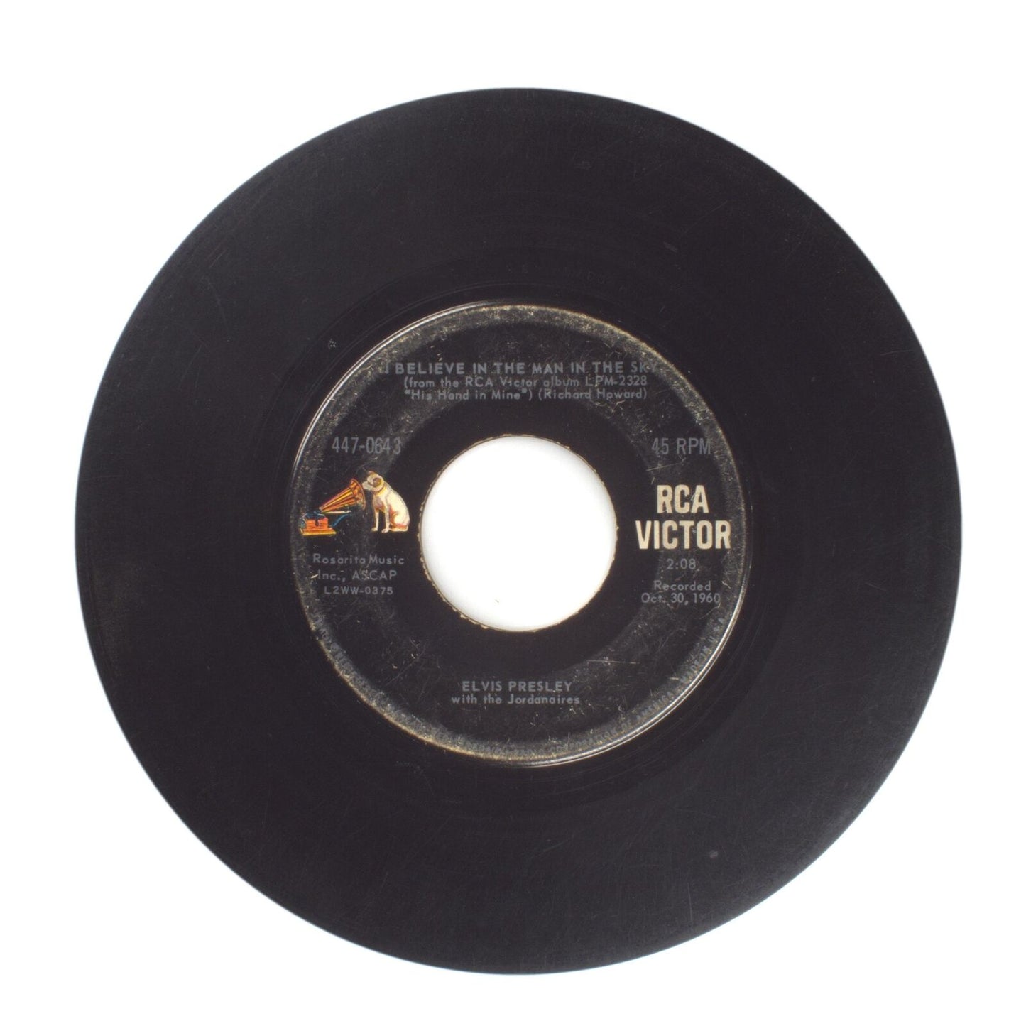 Elvis Presley with the Jordanaires - Crying in the Chapel; I Believe in the Man