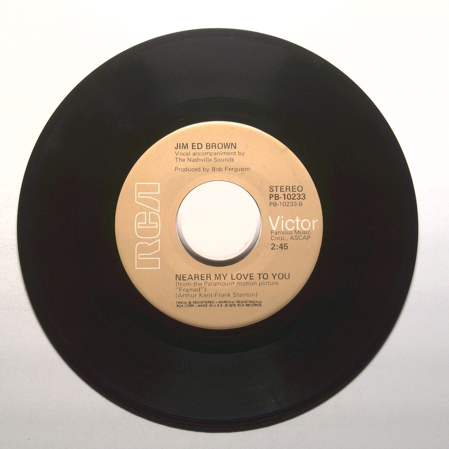 Jim Ed Brown - Barroom Pal, Goodtime Gals; Nearer My Love to You - 45 RPM 7"