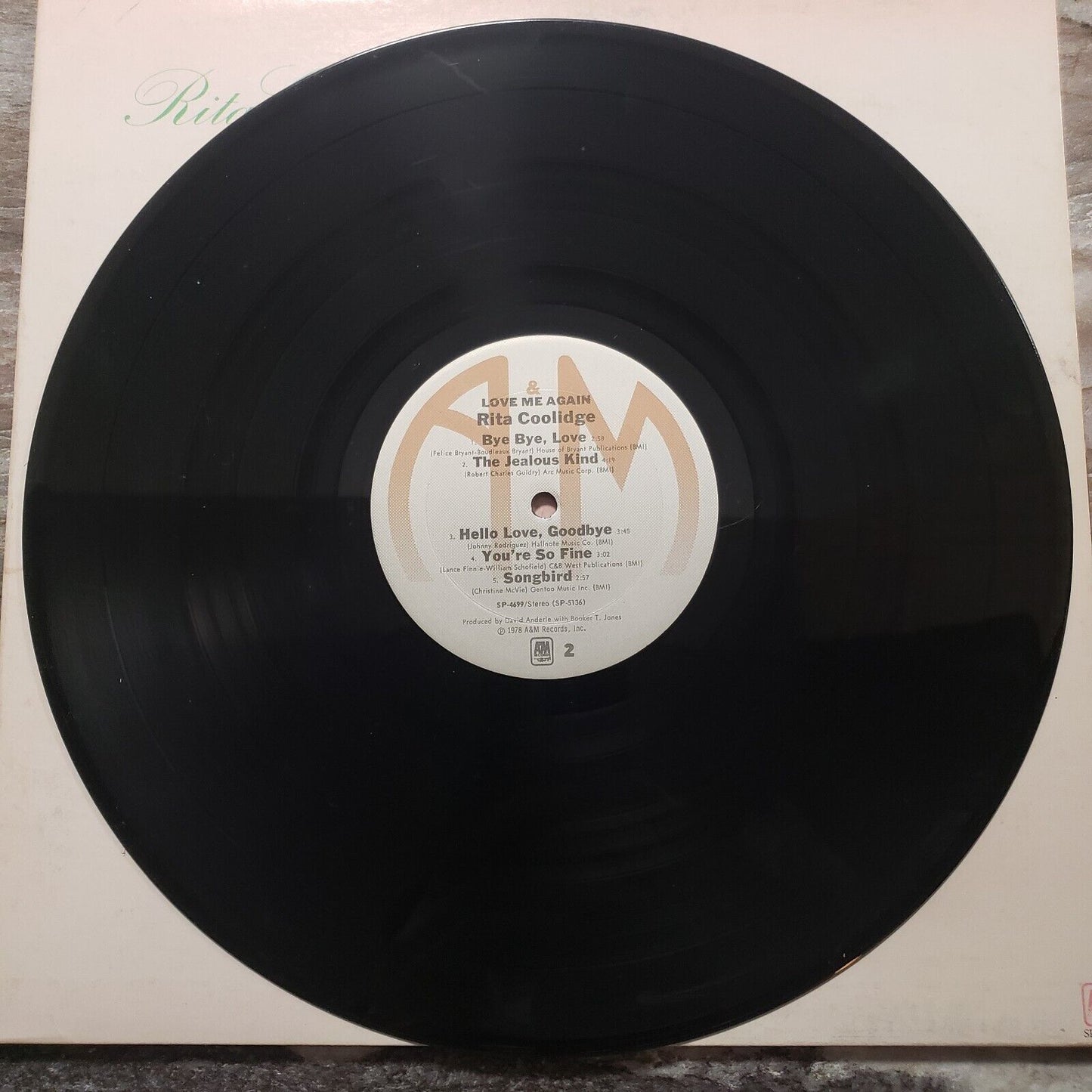 Rita Coolidge - Love Me Again - 1978 SP-4699 Vinyl Record LP