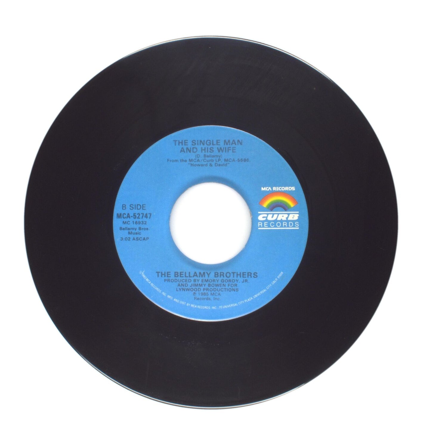 The Bellamy Brothers - FEELIN' THE FEELIN'; THE SINGLE MAN AND HIS WIFE - 45 RPM