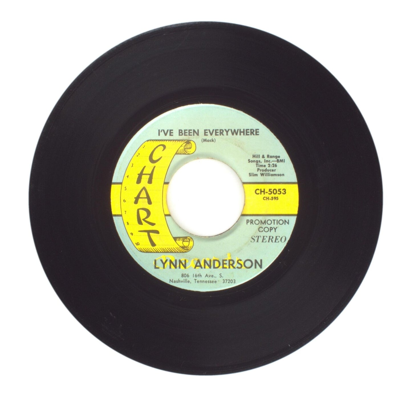 LYNN ANDERSON - I'VE BEEN EVERYWHERE - Vinyl Record 45 RPM 7"