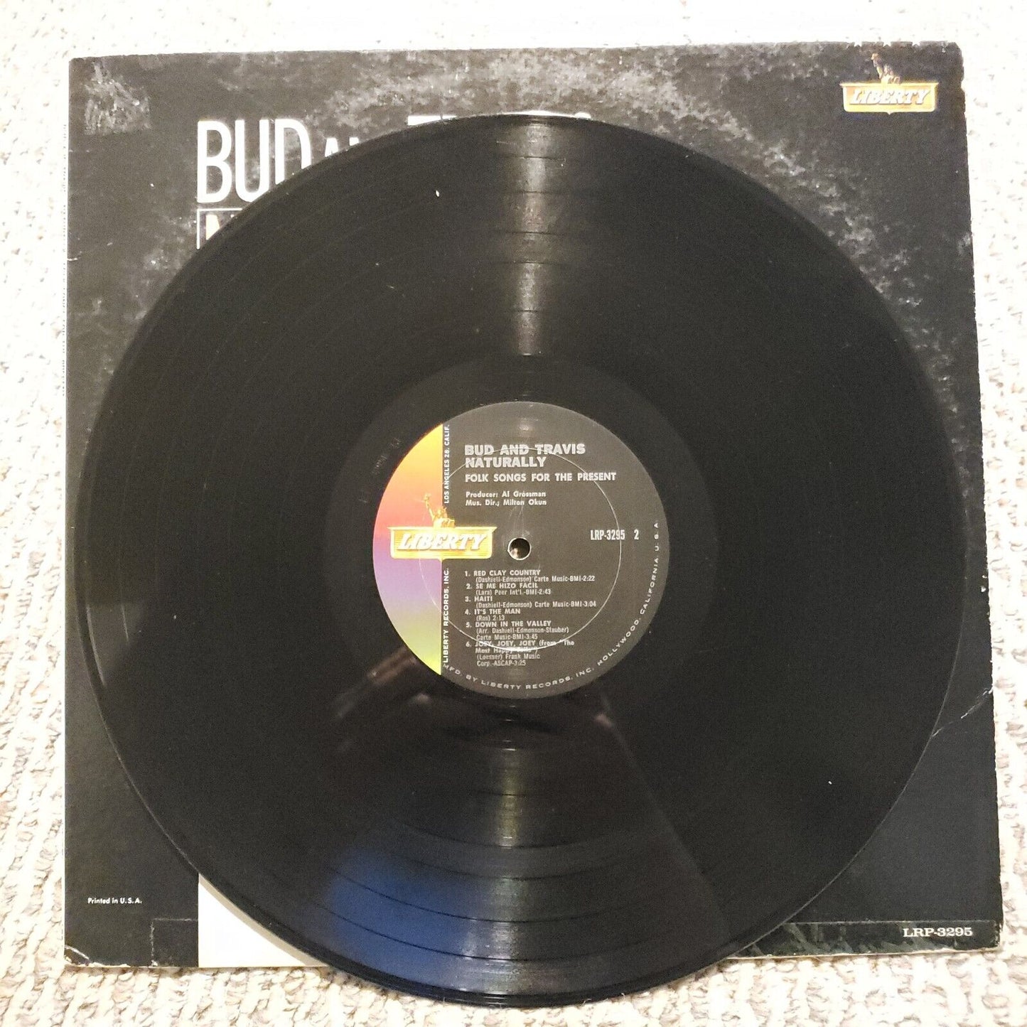 Bud And Travis- Naturally- Fold Songs For The Present- LRP-3295 Record Vinyl LP