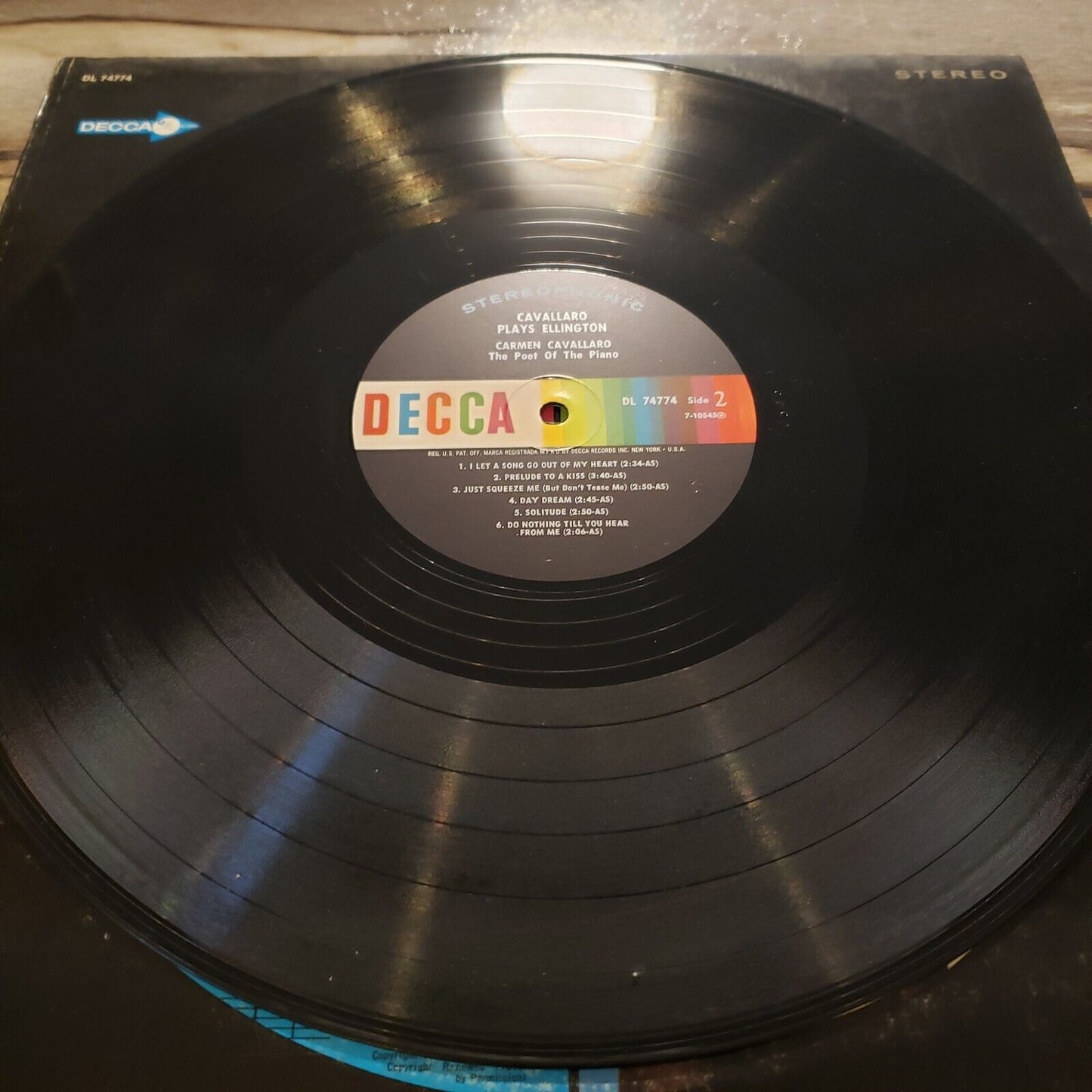 Carmen Cavallaro - Cavallaro plays Ellington - DL 74774 - Vinyl Record LP