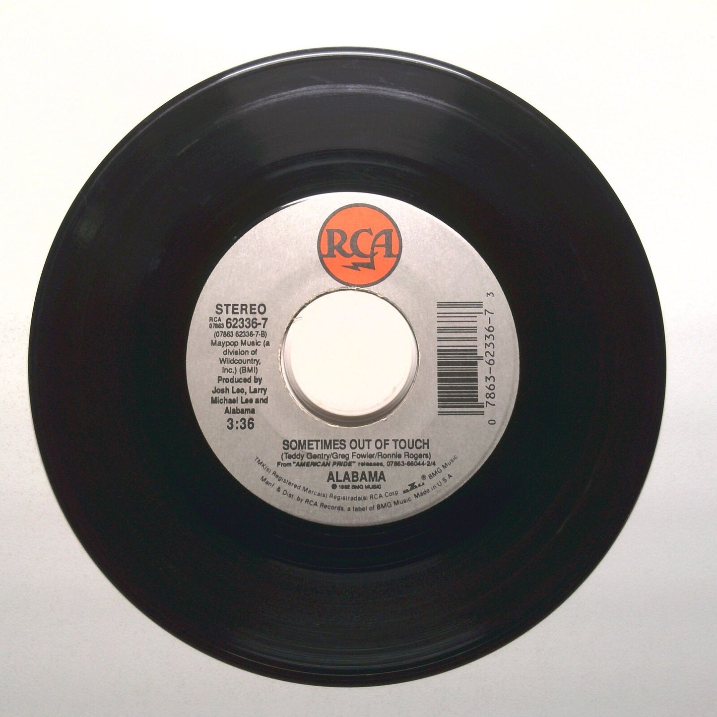 Alabama - I'm in a Hurry (And Don't Know Why); Sometimes Out of Touch - 45 RPM