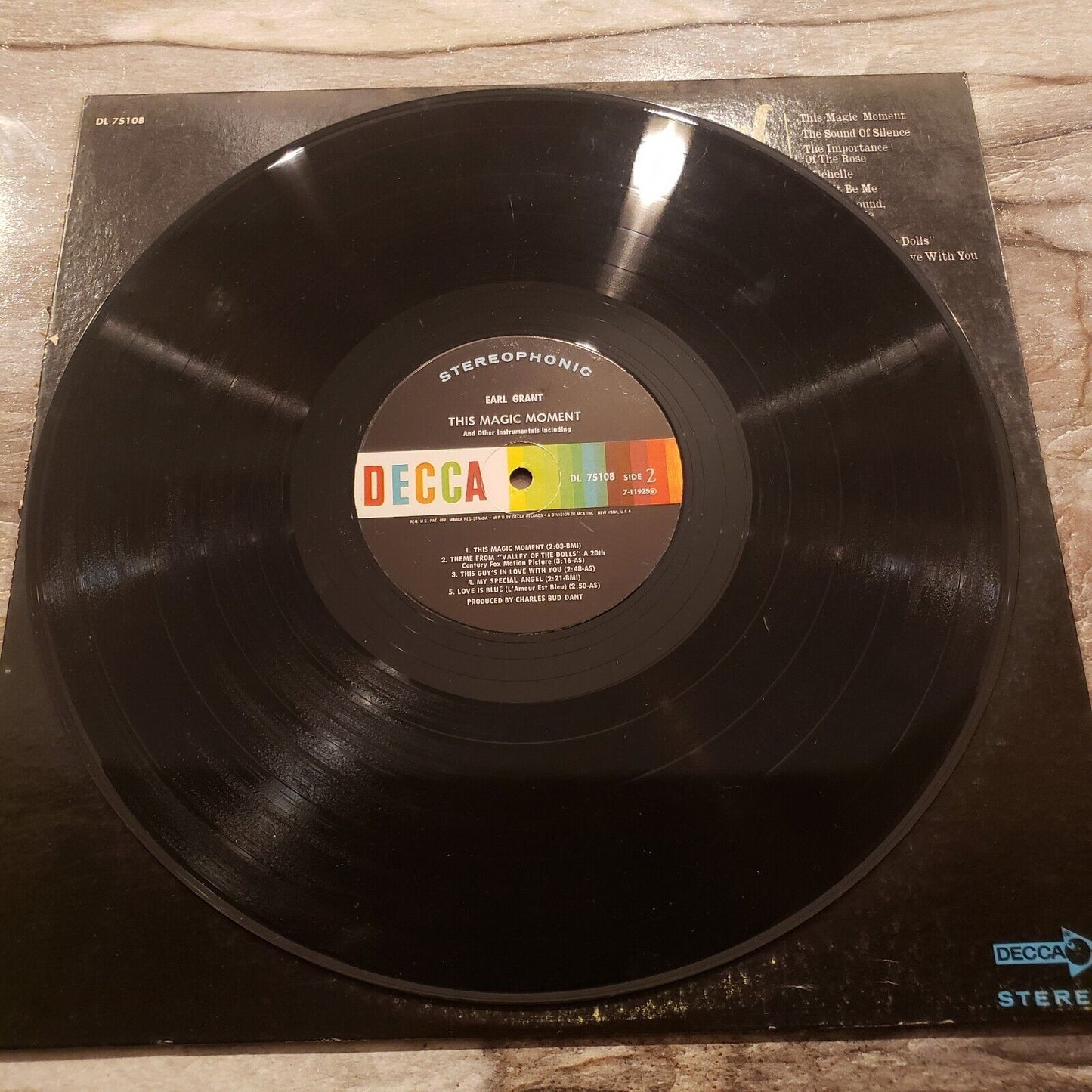 Earl Grant - This Magic Moment - DL 75108 Vinyl Record LP (Poor)