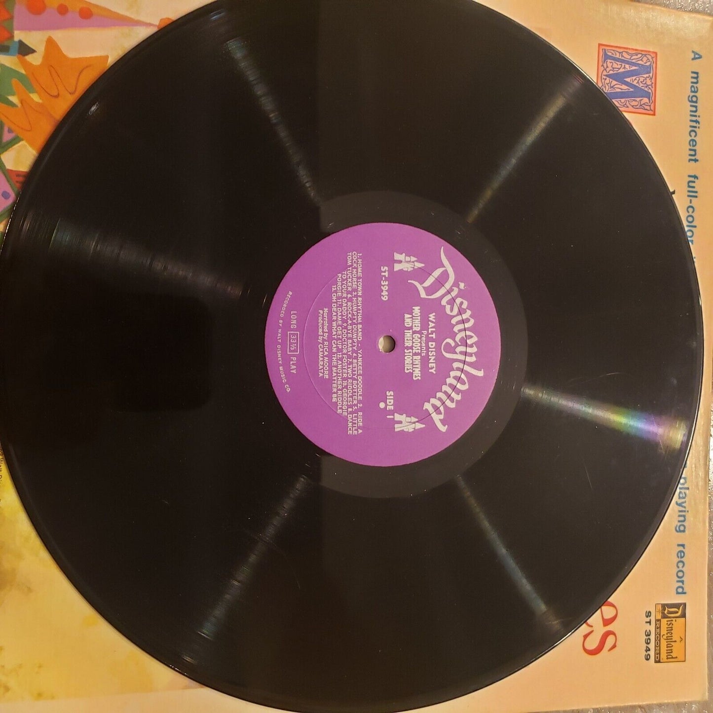 Mother Goose Rhymes And Their Stories - Walt Disney - ST-3949 Vinyl Record LP