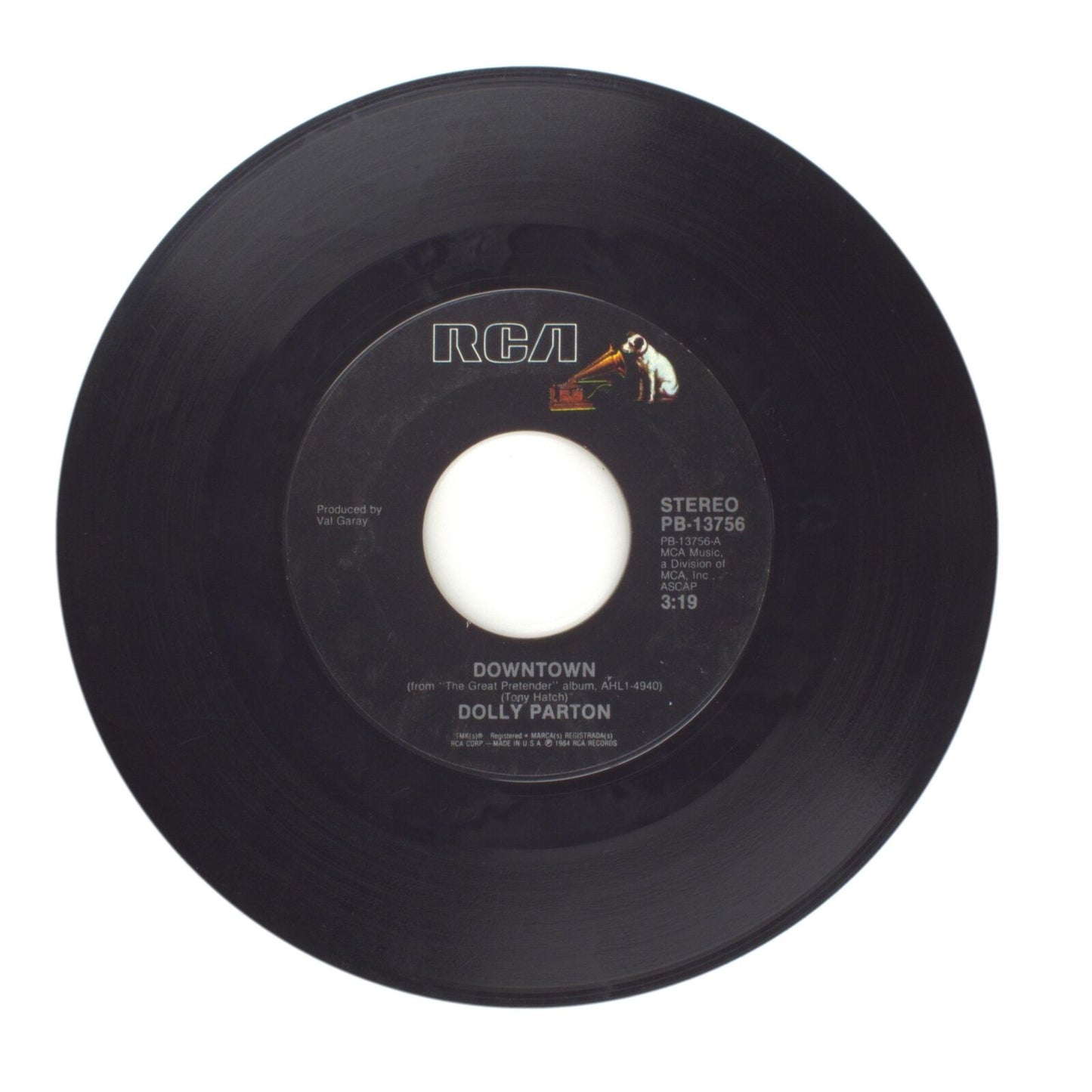 Dolly Parton - Downtown; The Great Pretender - Vinyl Record 45 RPM 7"