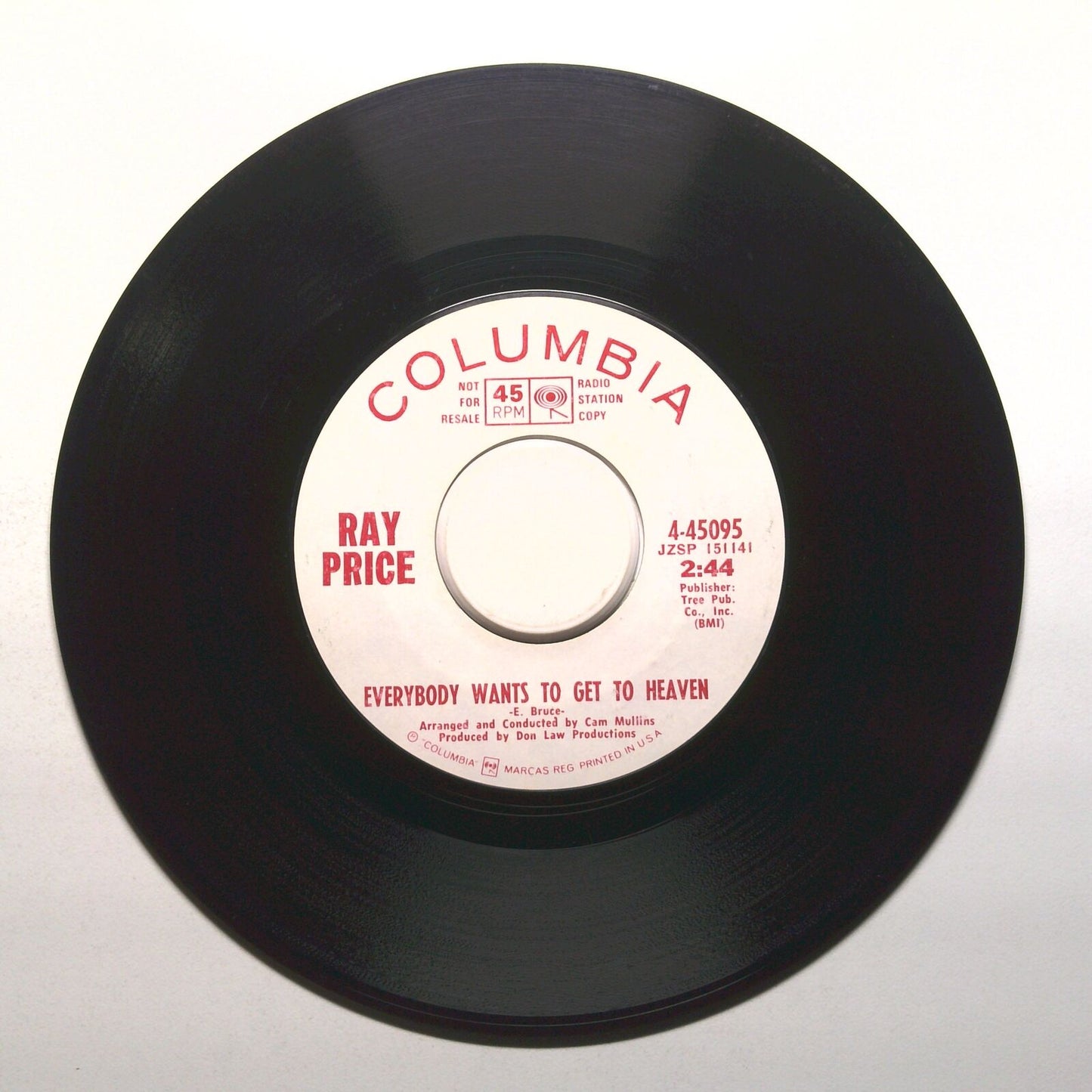 Ray Price - Everybody Wants to Get to Heaven; You Wouldn't Know Love - 45 RPM 7"