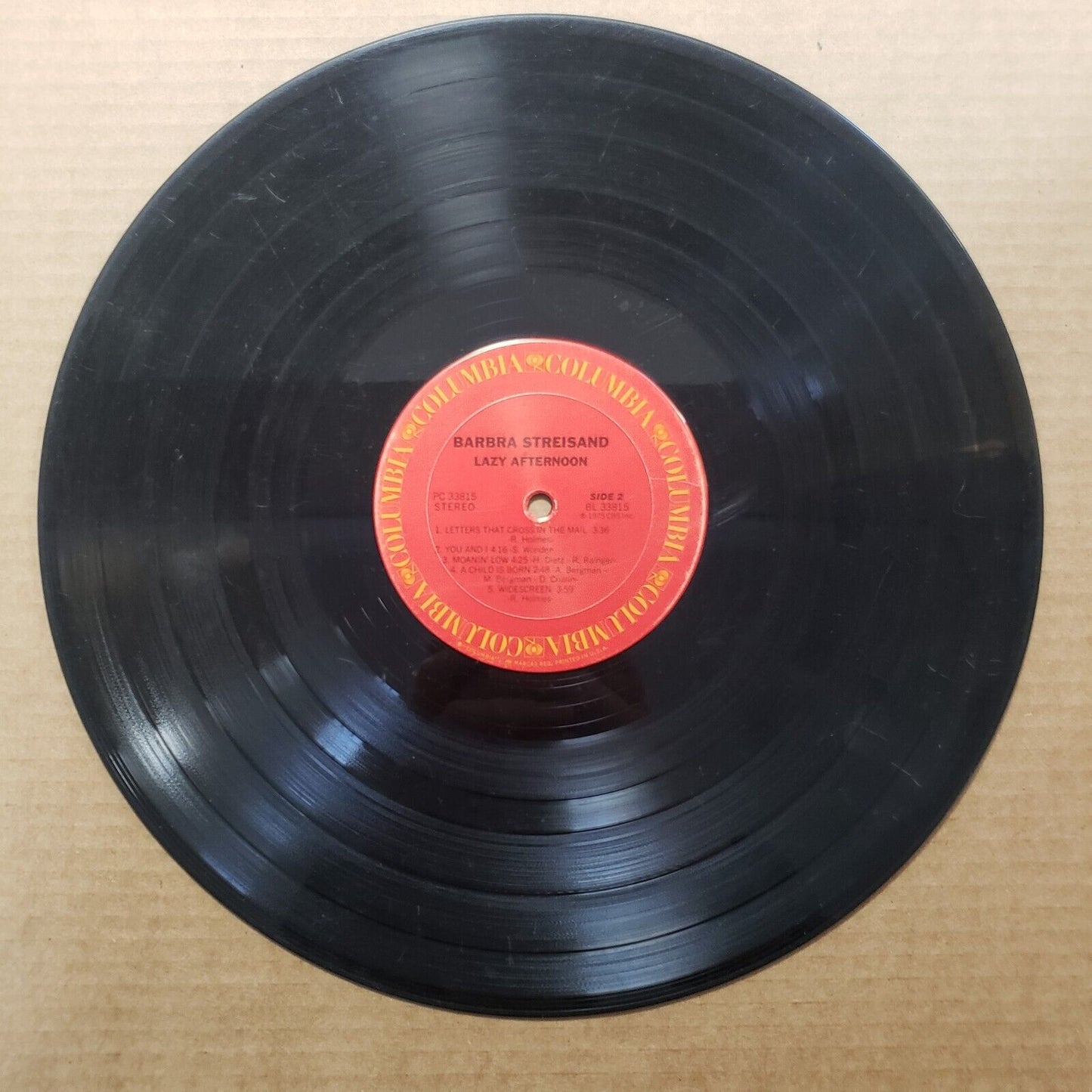 Barbara Streisand - Lazy Afternoon - PC 33815 Vinyl Record LP (Poor)
