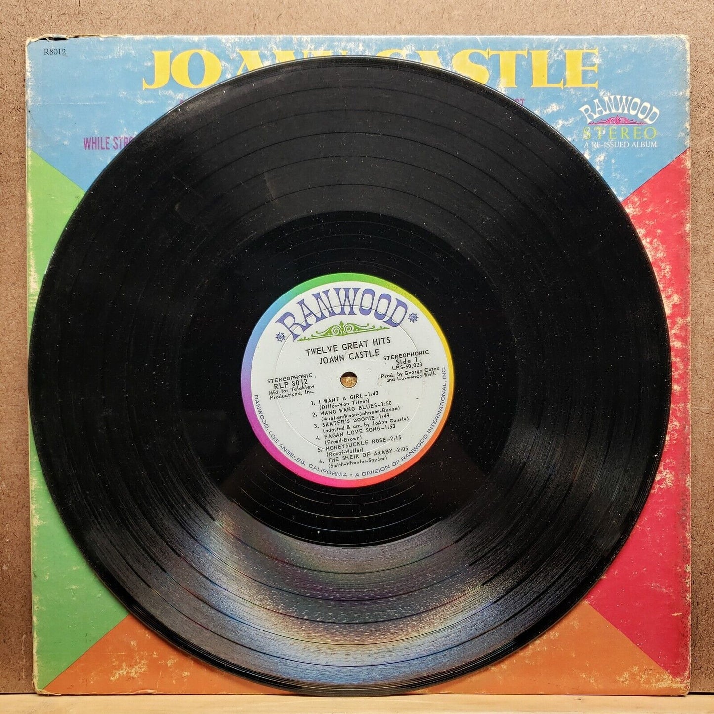 Joann Castle Plays Twelve Great Hits - RLP 8012 - Vinyl Record LP