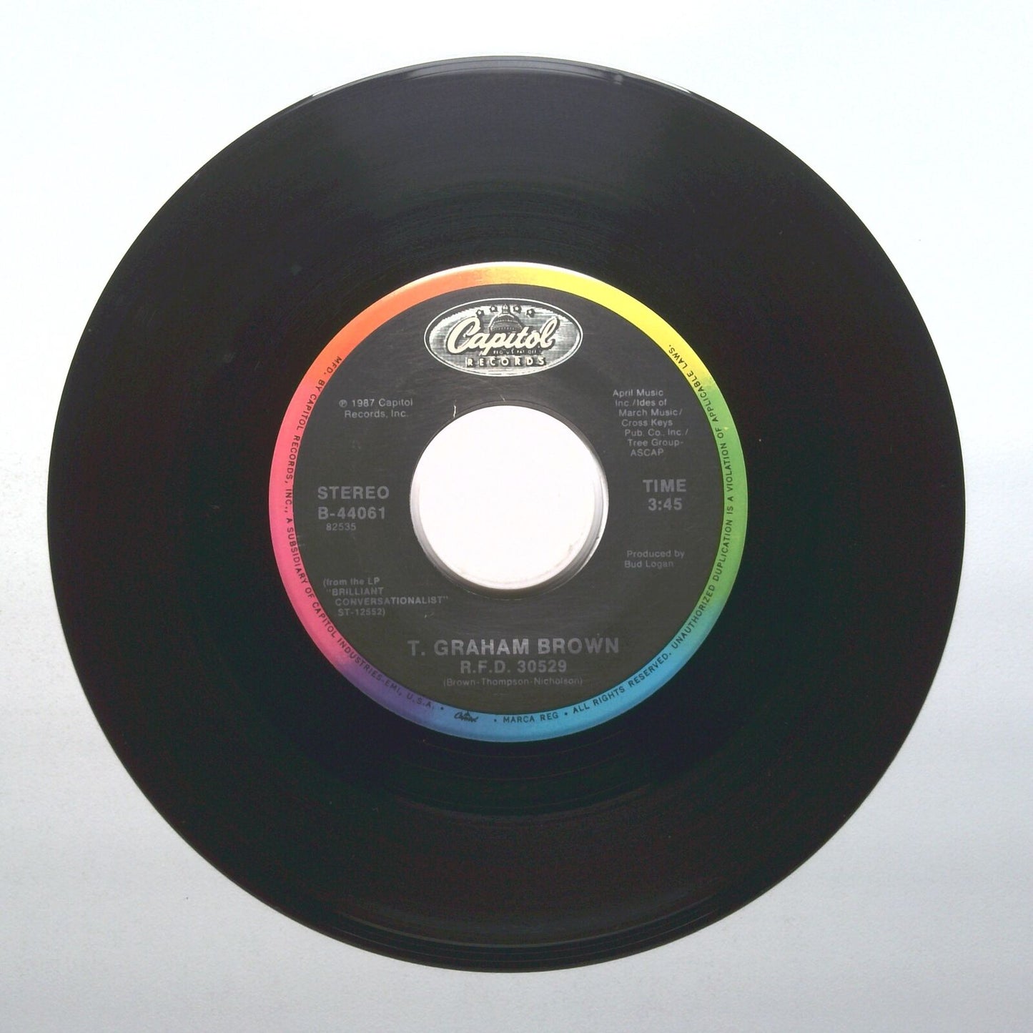 T. Graham Brown - R.F.D. 30529; She Couldn't Love Me Anymore - Vinyl 45 RPM 7"