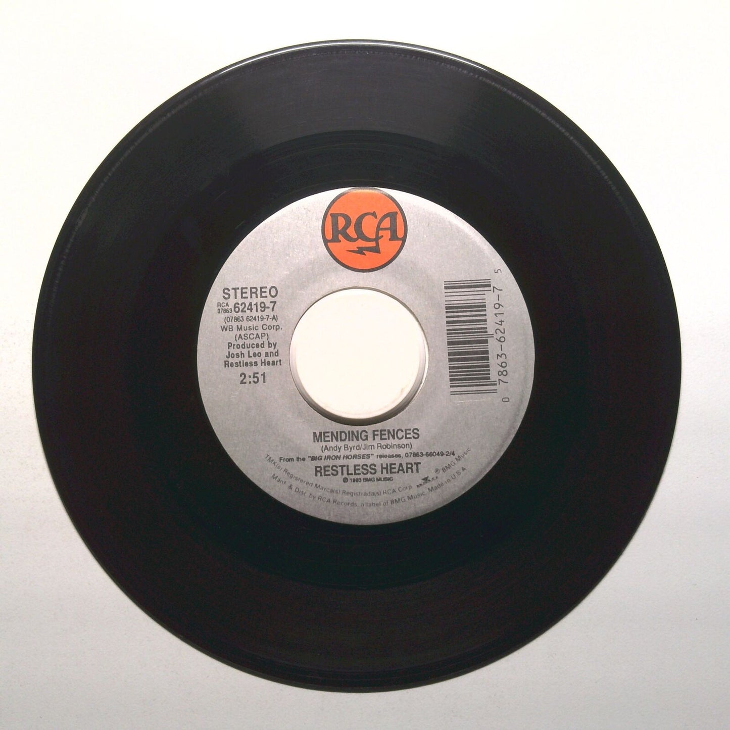 Restless Heart - We're Gonna Be OK; Mending Fences - Vinyl Record 45 RPM 7"