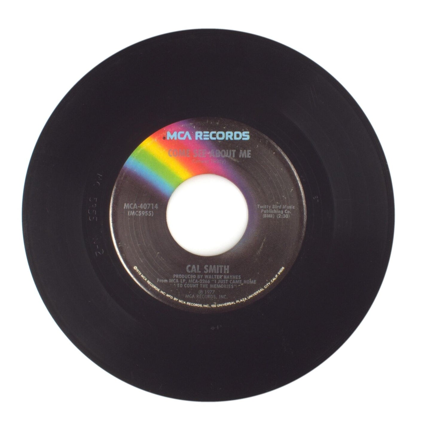 Cal Smith - The In Crowd; Come See About Me - Vinyl Record 45 RPM 7"