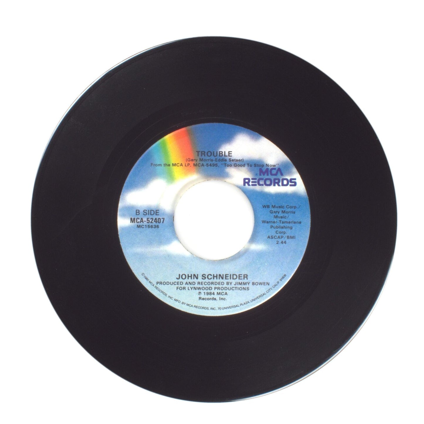 John Schneider - I've Been Around Enough to Know; Trouble - Vinyl 45 RPM 7"