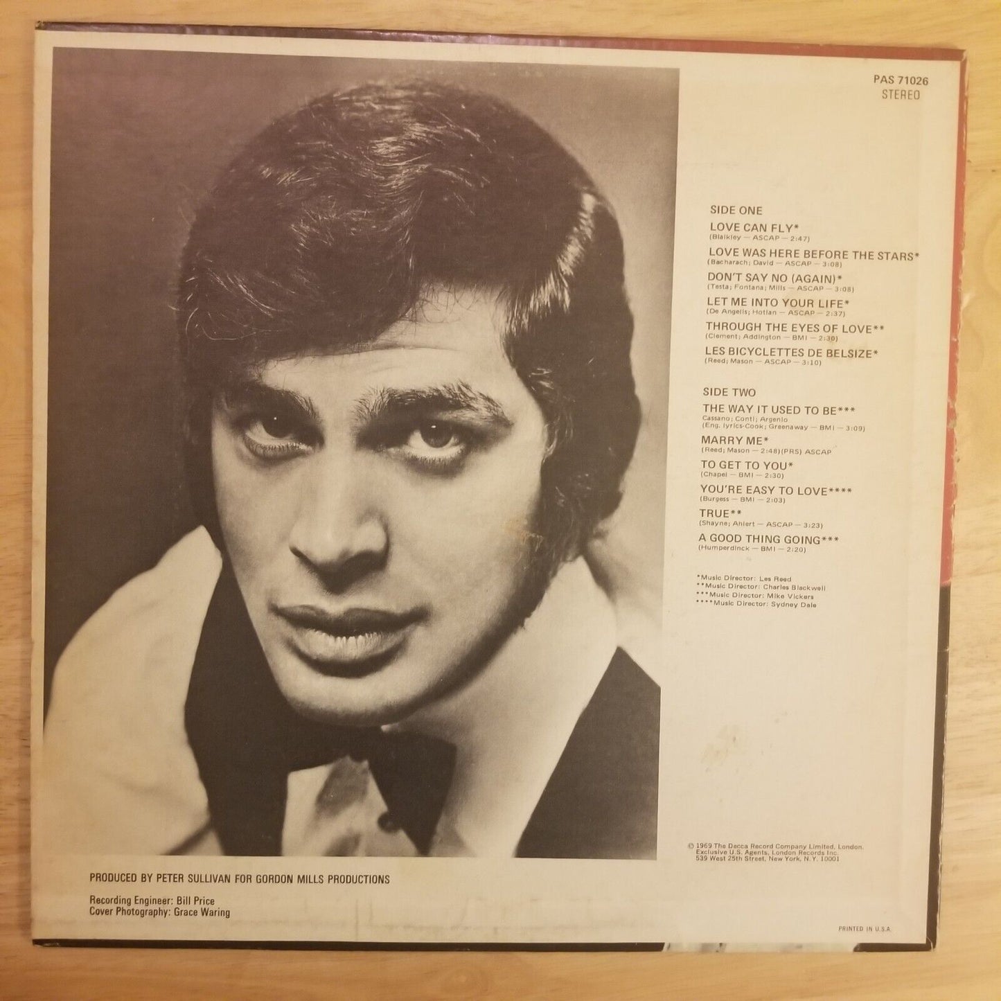 Engelbert - Varios Songs - PAS-71026 Vinyl Record LP